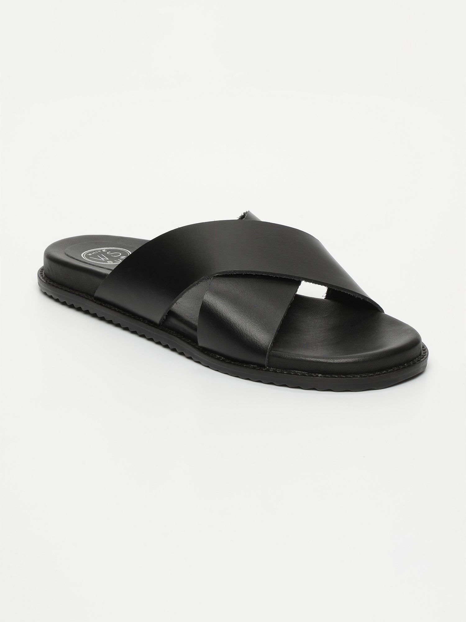 LOUTSIAN mules en cuir noir