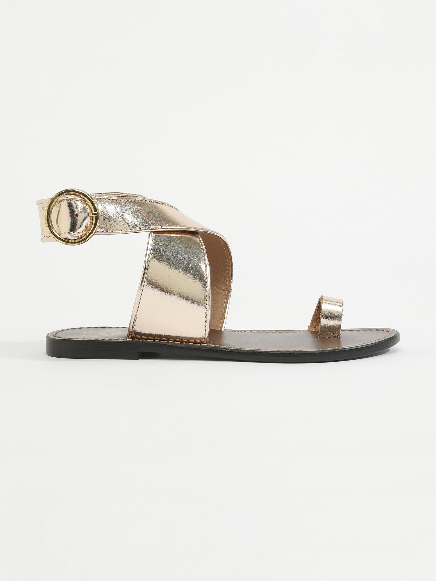 KORBENI sandales en cuir or