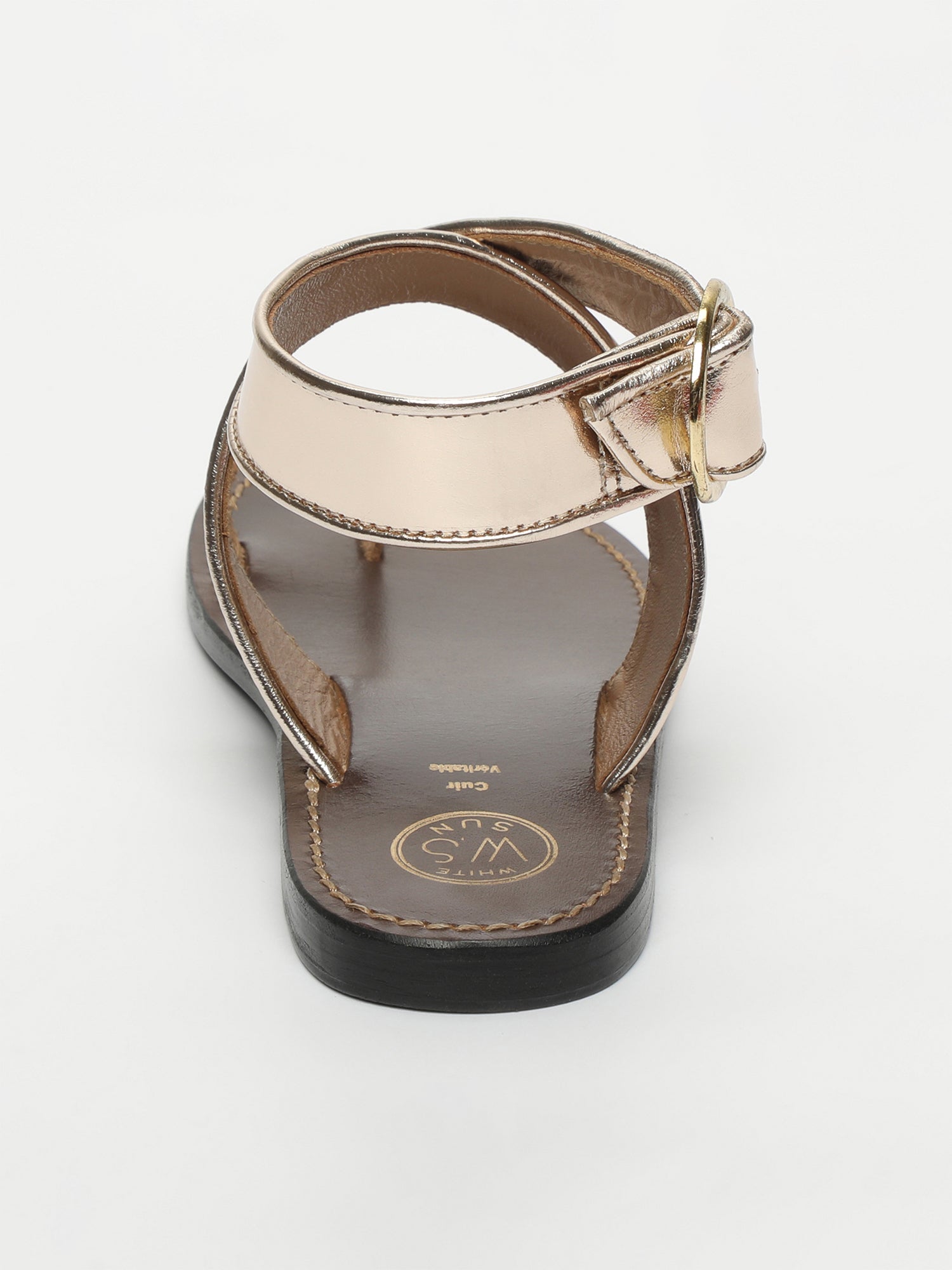 KORBENI sandales en cuir or