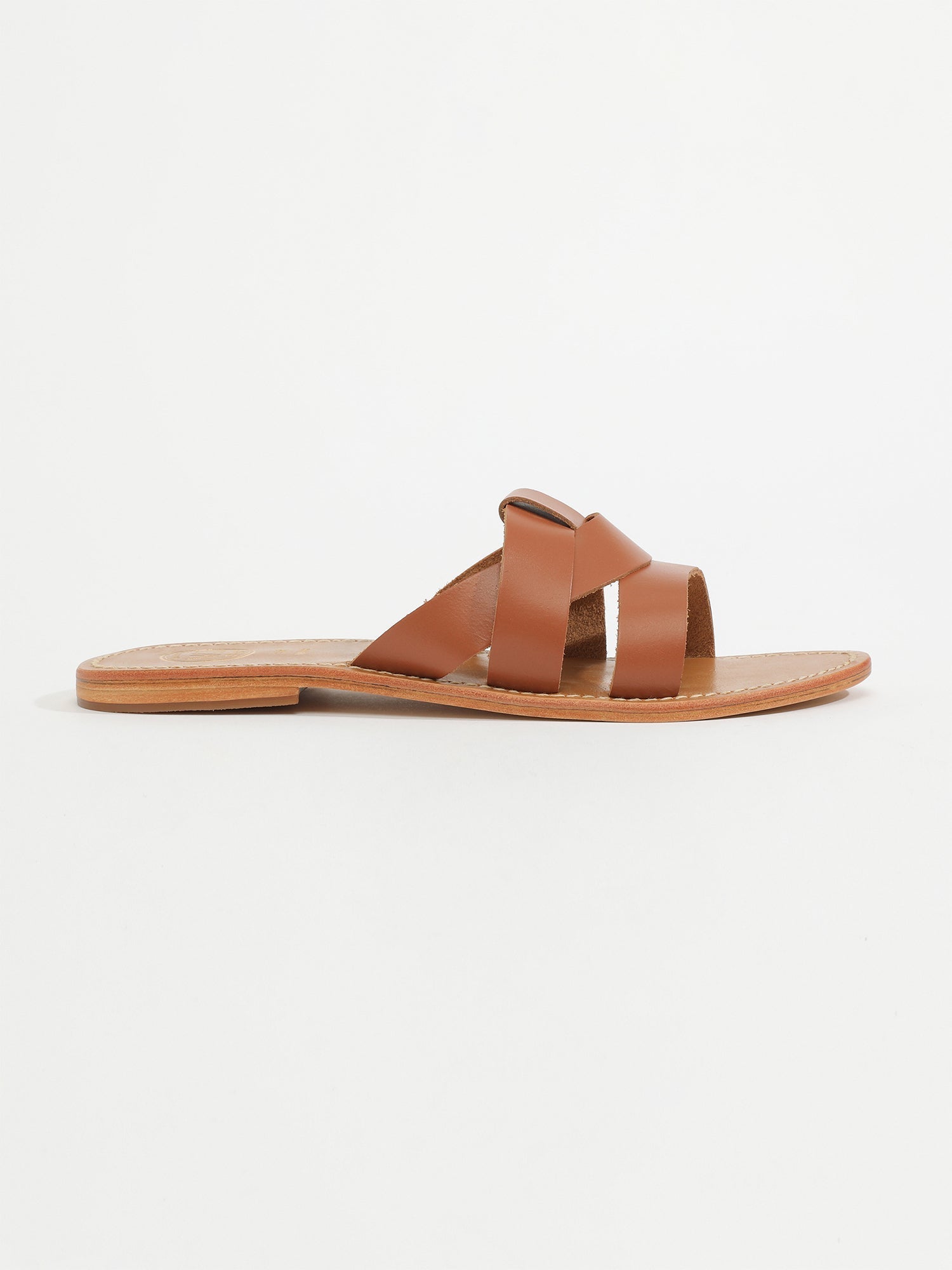 NOHAM mules en cuir camel