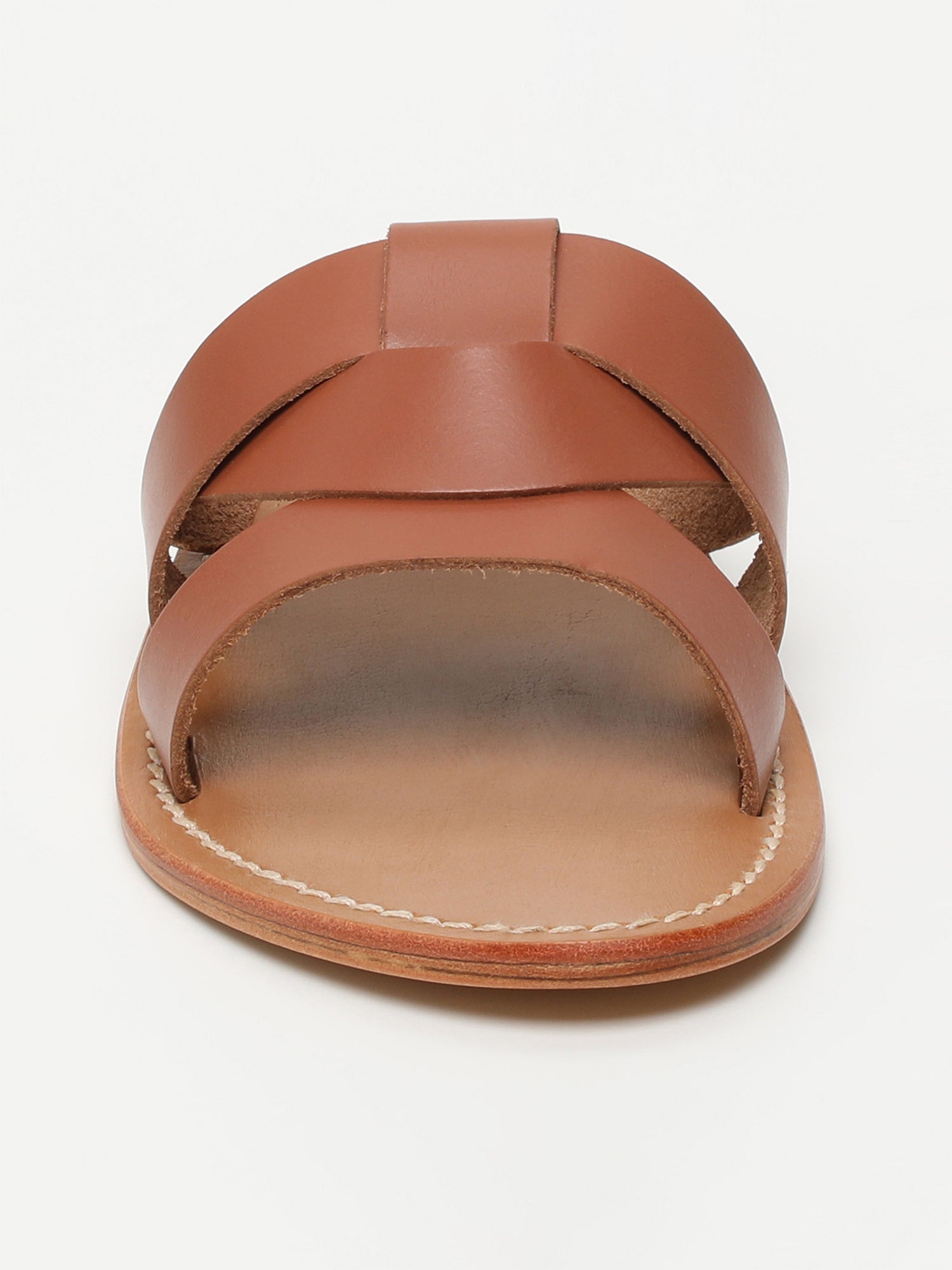 NOHAM mules en cuir camel