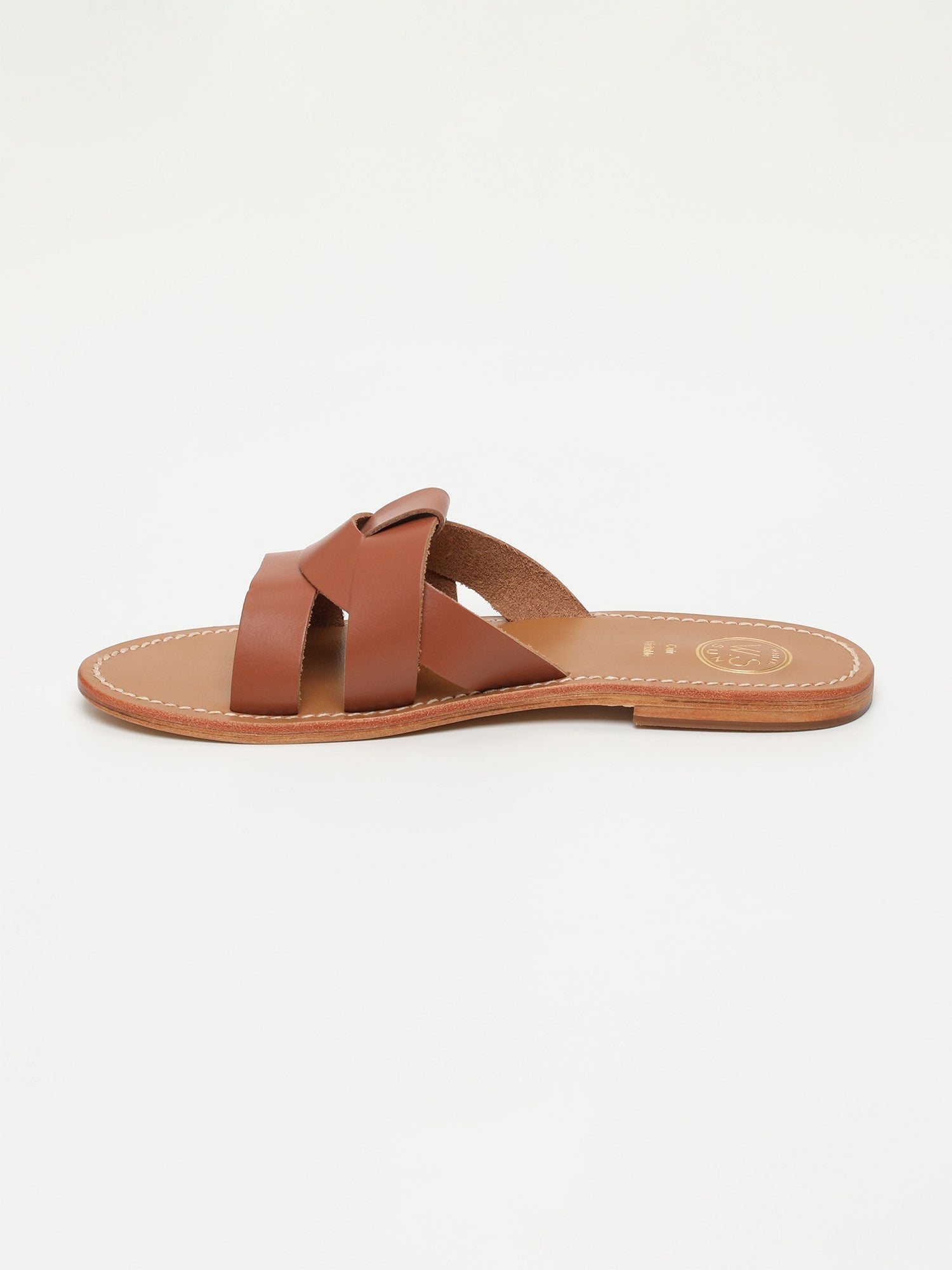 NOHAM mules en cuir camel