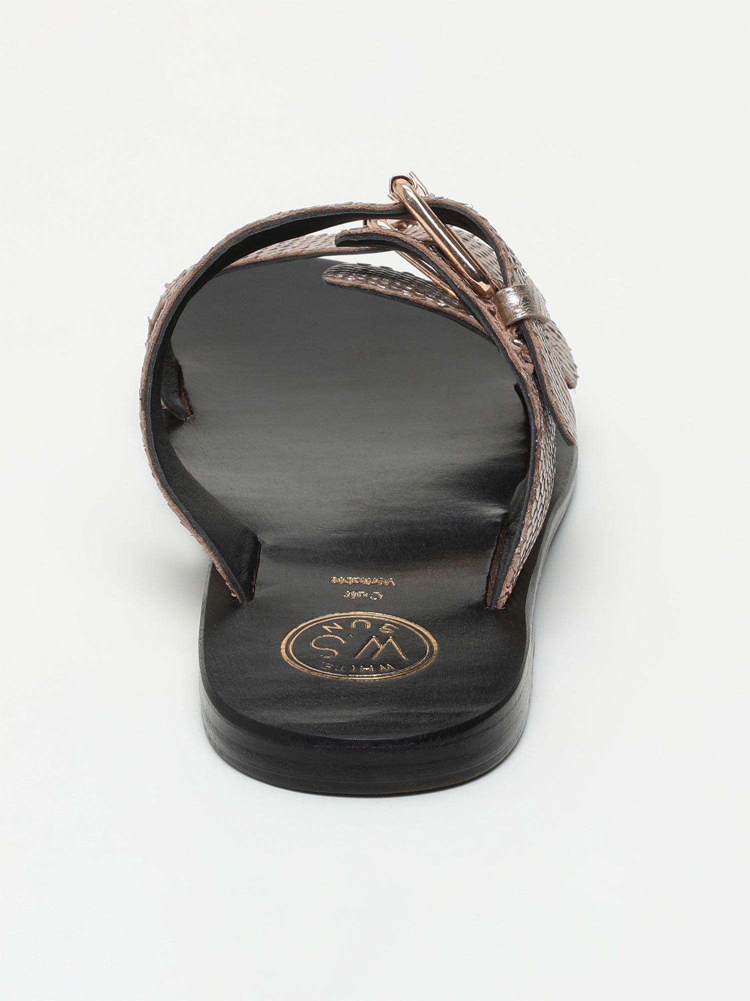 EDEN mules en cuir écailles
