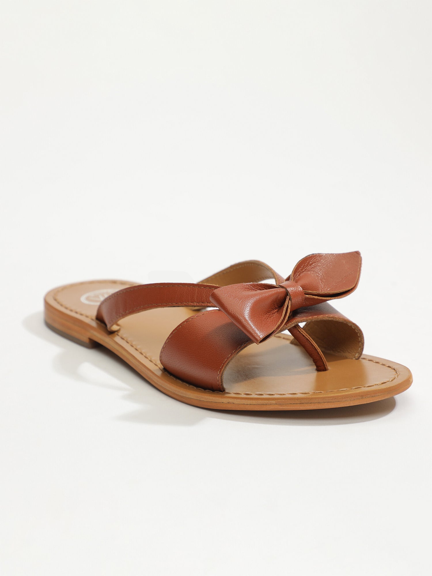 HERBITA mules fantaisie en cuir camel