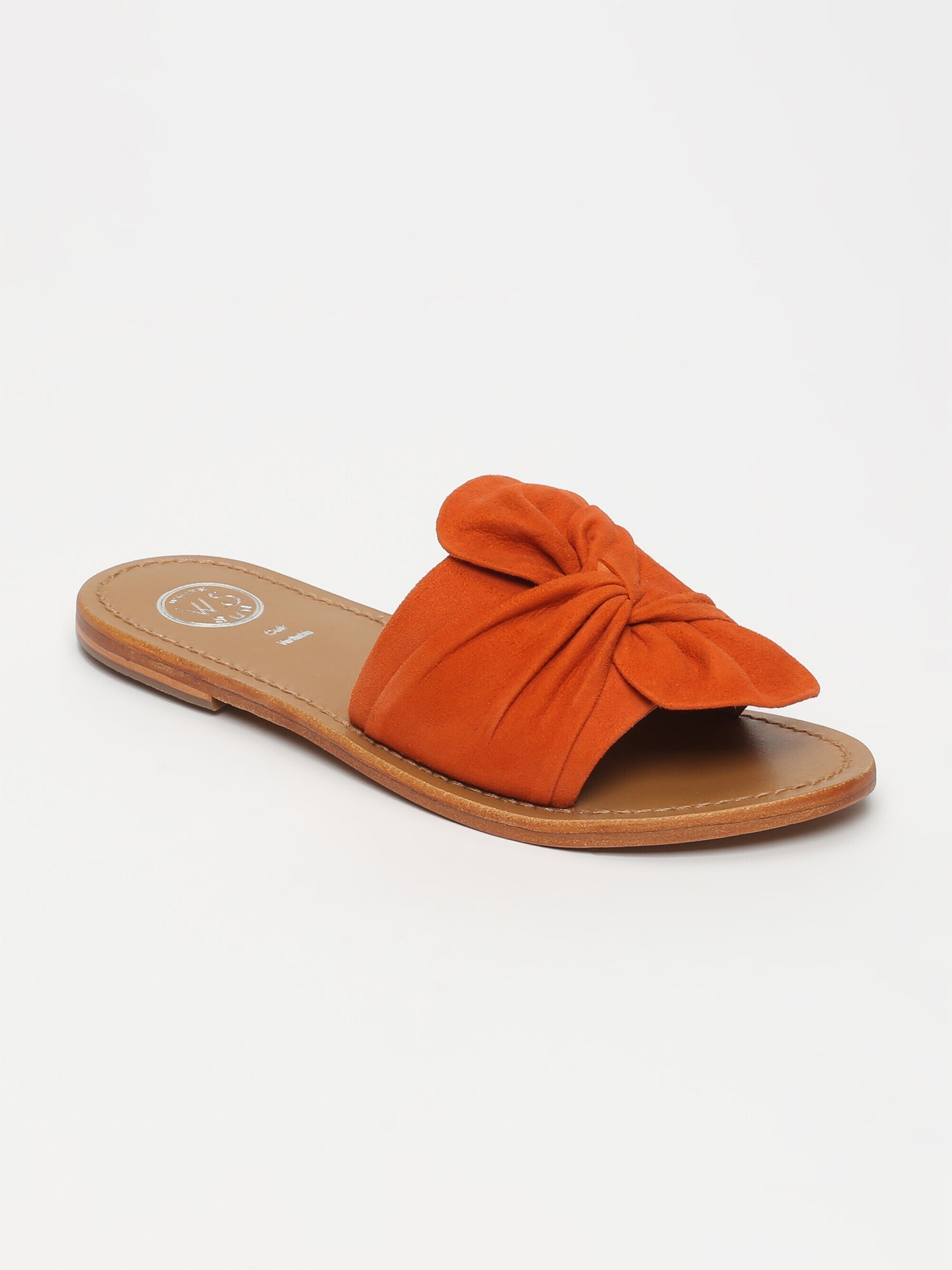 SIMPATICA mules fantaisie en cuir orange