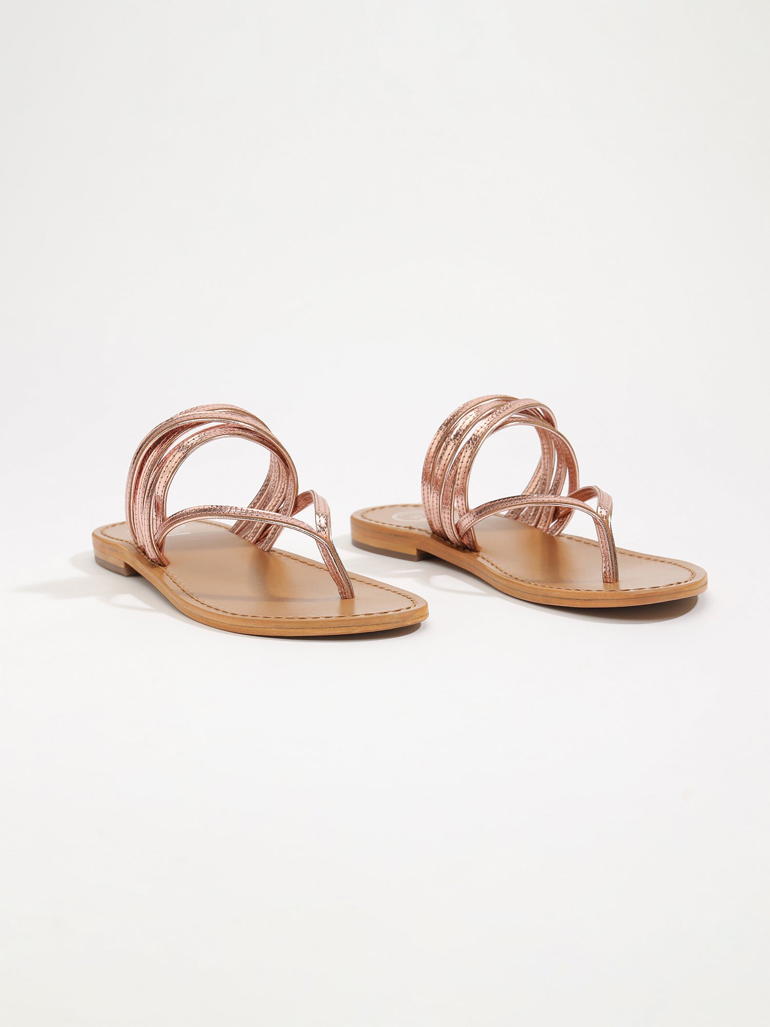 NOVA sandales en cuir or rose