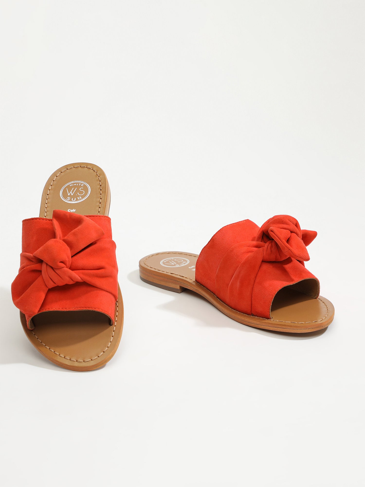 ALBA mules en cuir orange