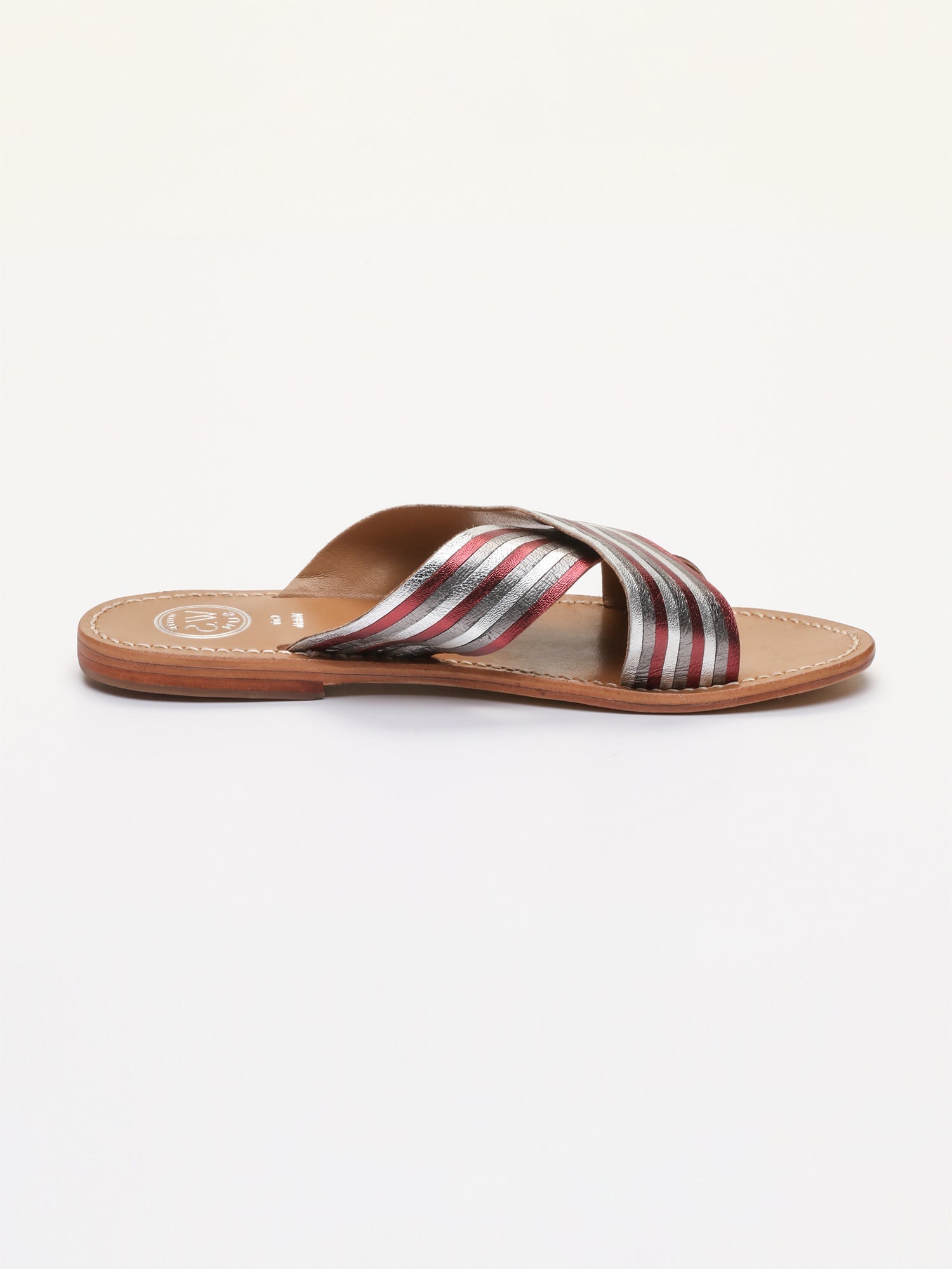 SALMA sandales en cuir bordeaux clair