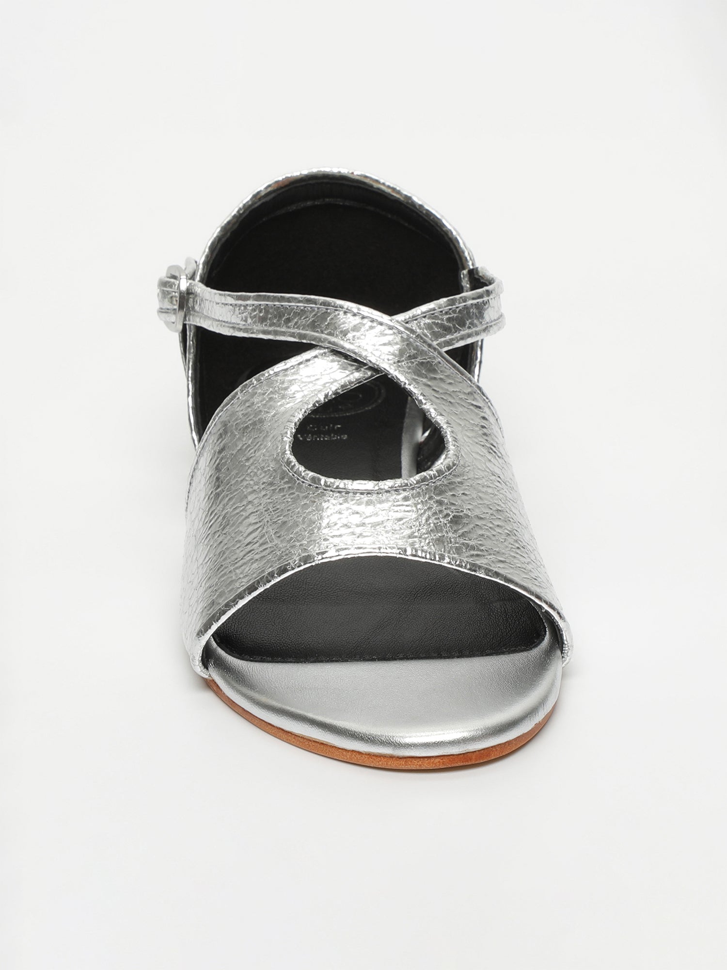 KIRBY sandales en cuir argent