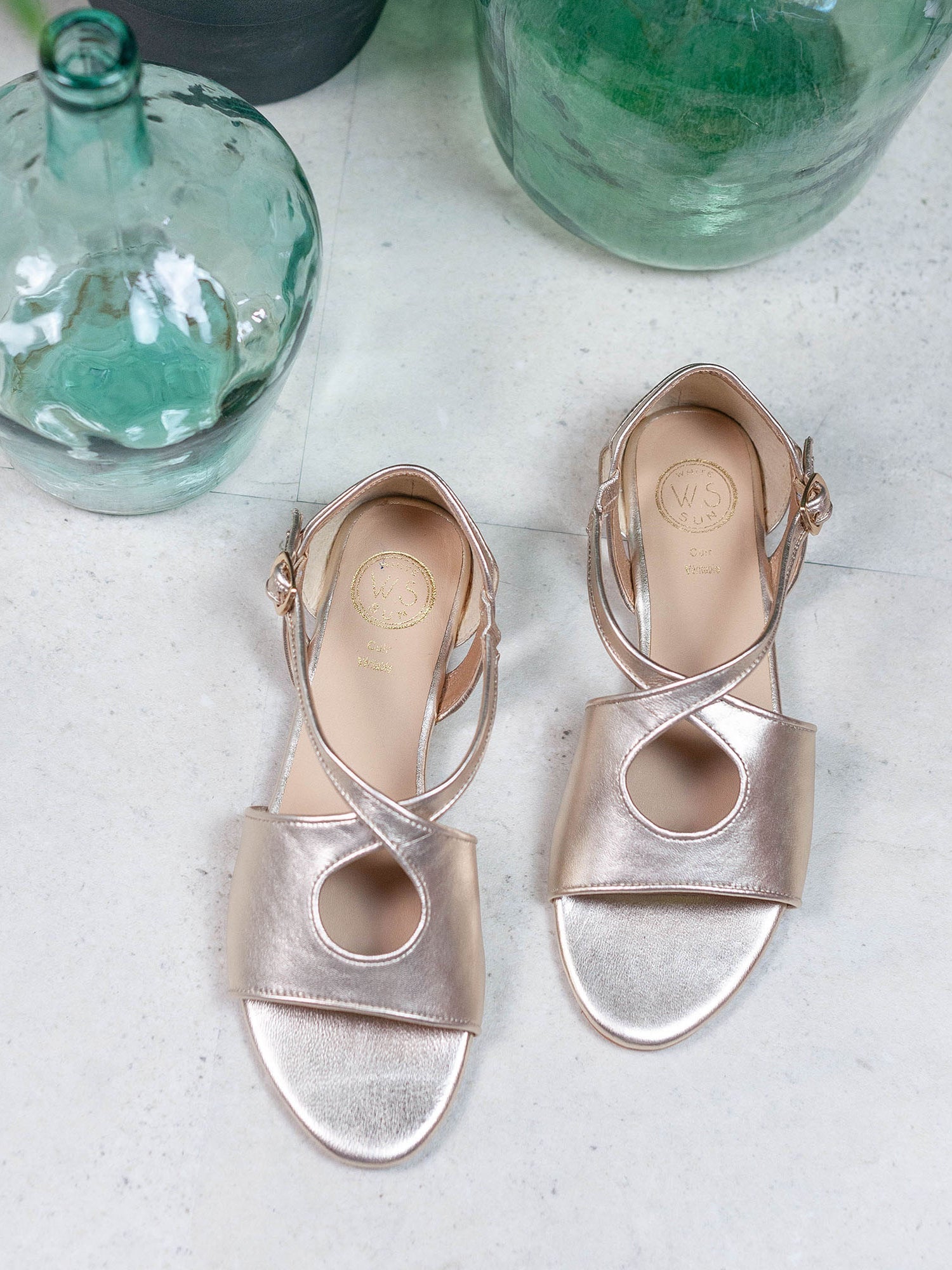 KIRBY sandales en cuir or