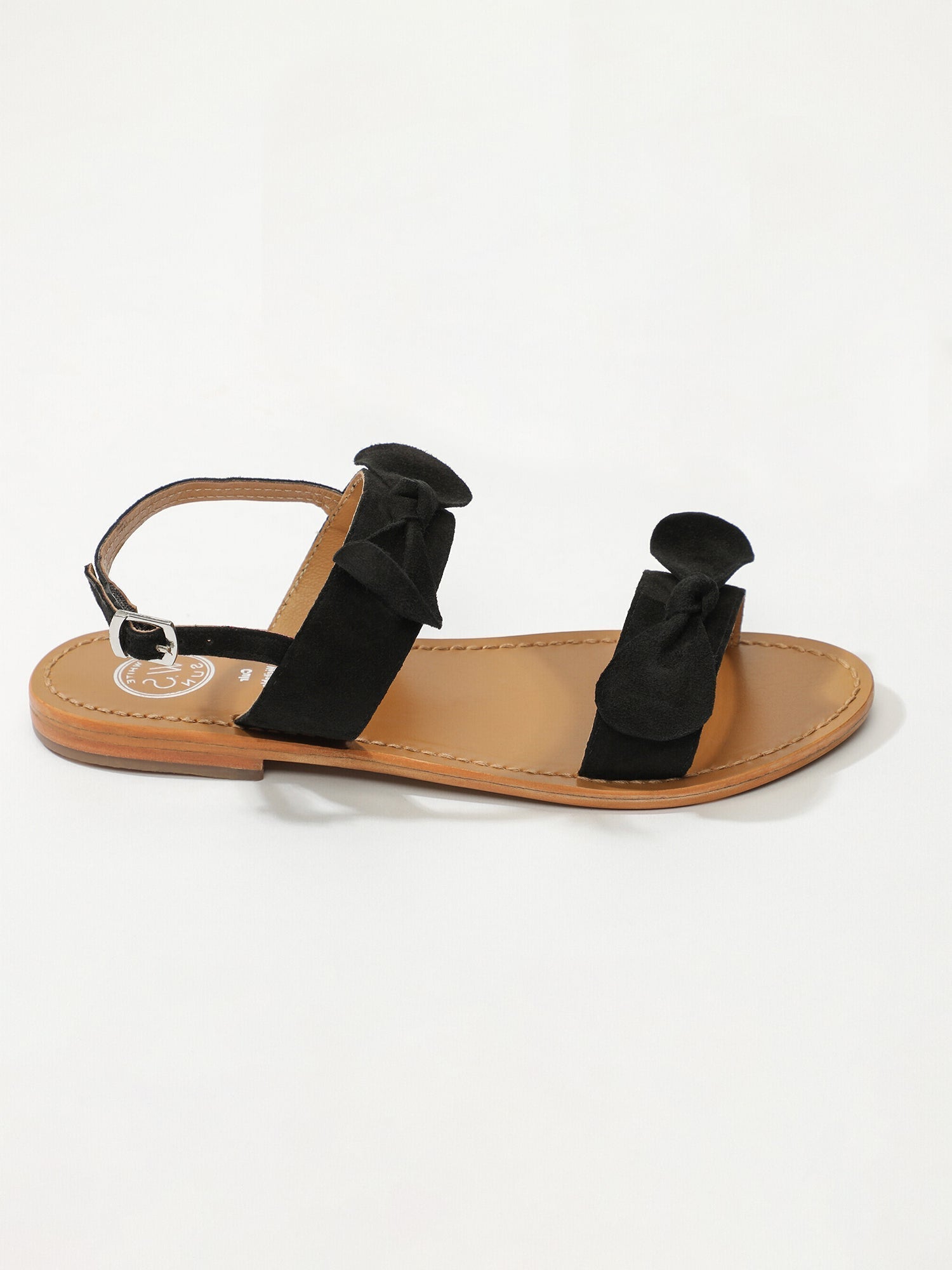 INDAH sandales fantaisie en cuir noir