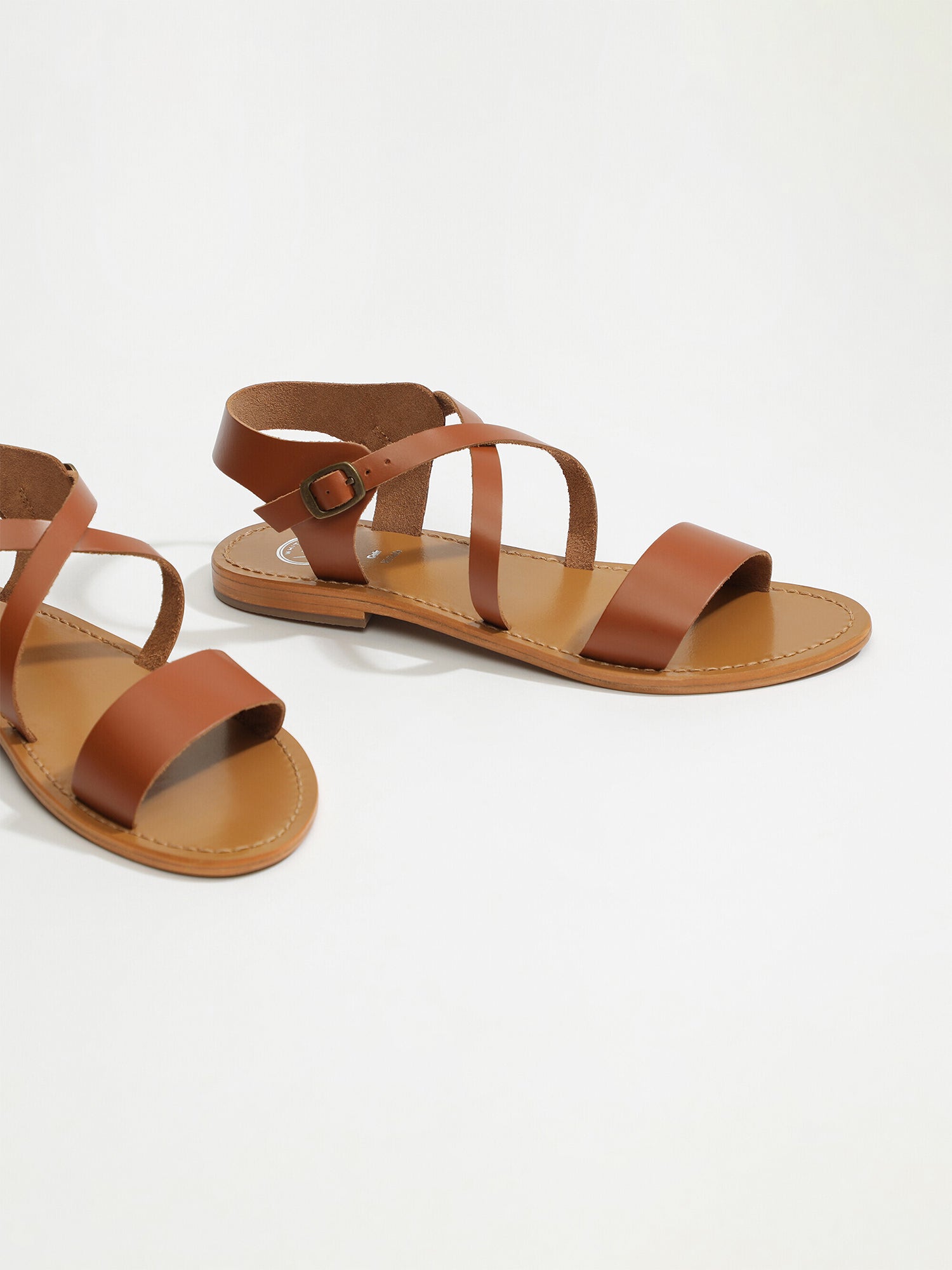 MANAUS sandales en cuir camel