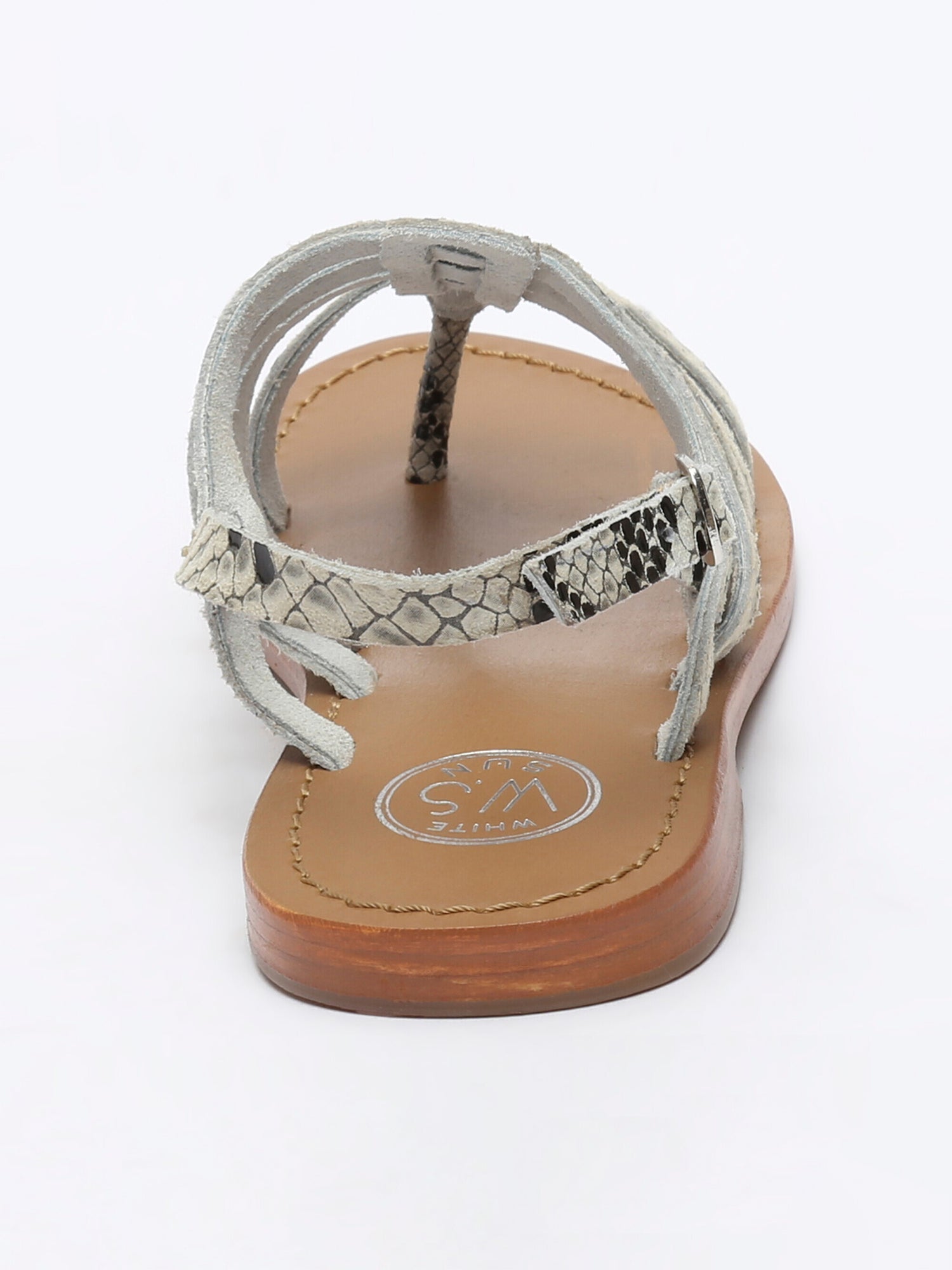 FUSINUS sandales spartiates animal en cuir serpent