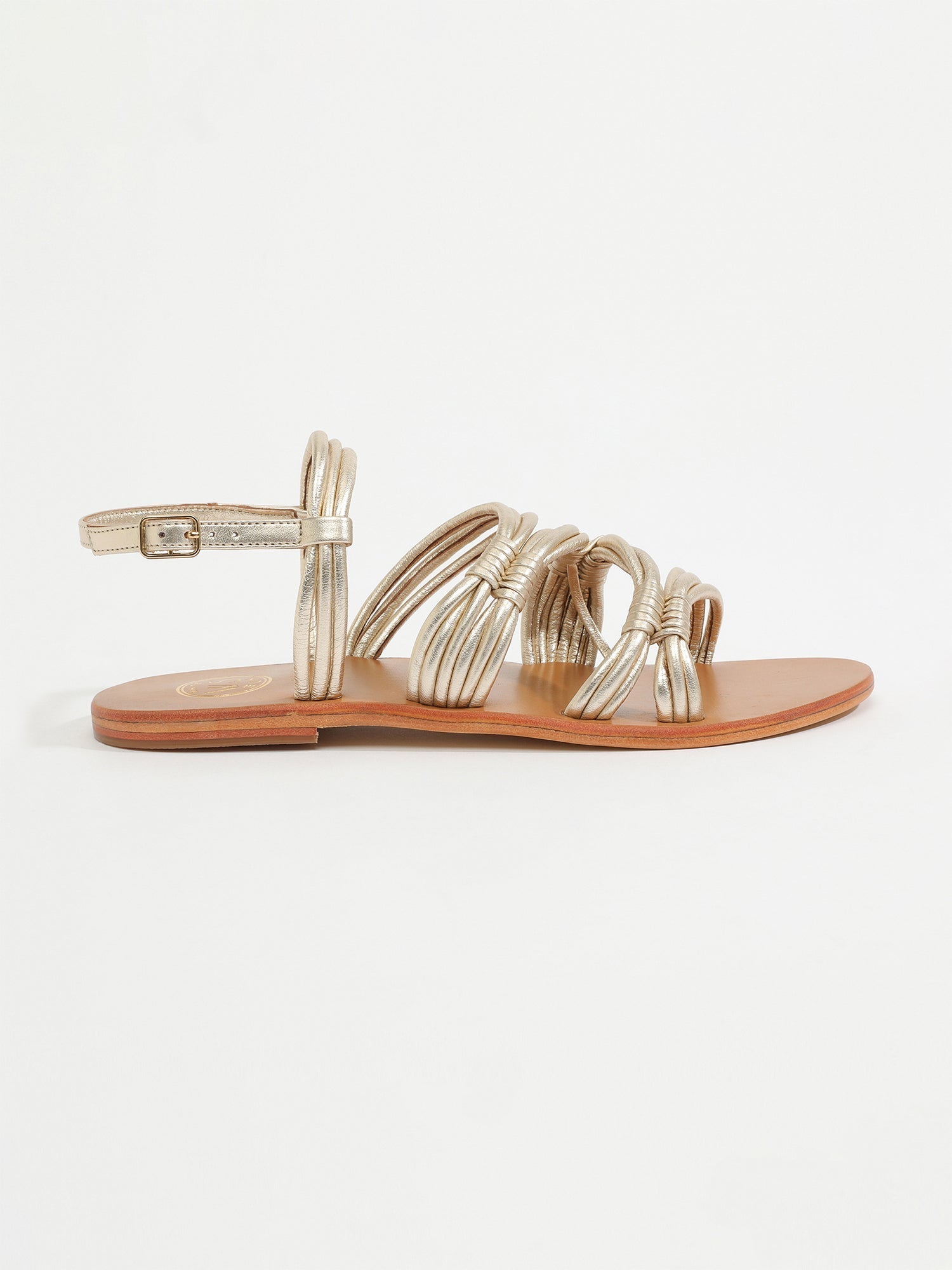 ISYS sandales en cuir or