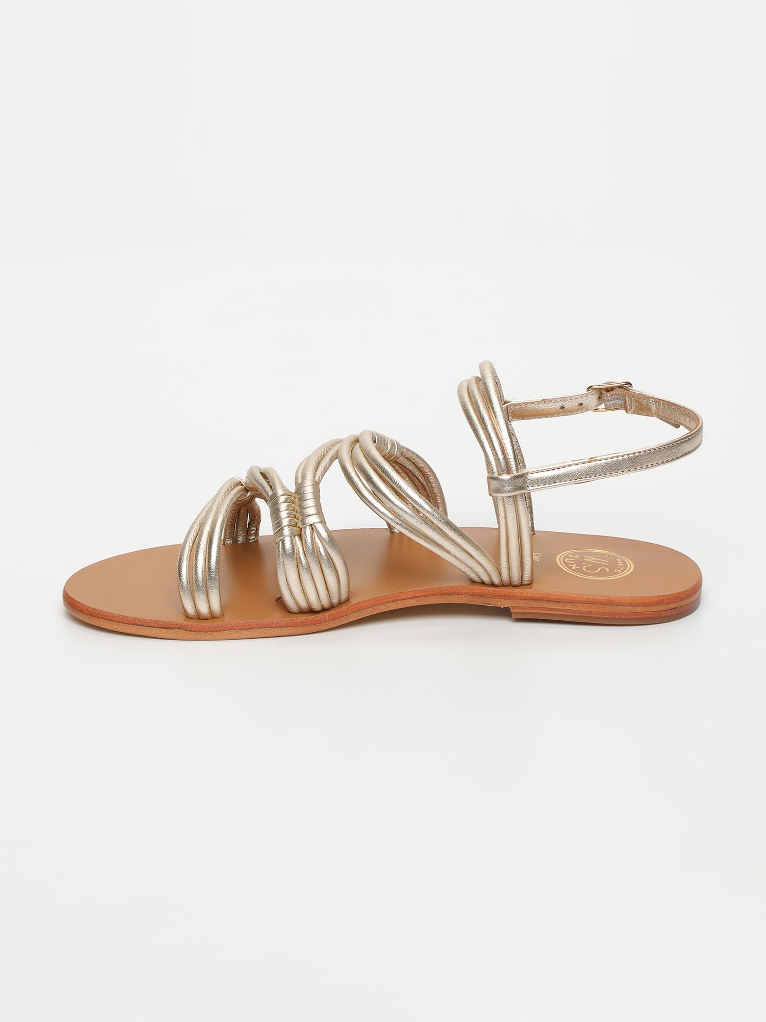 ISYS sandales en cuir or