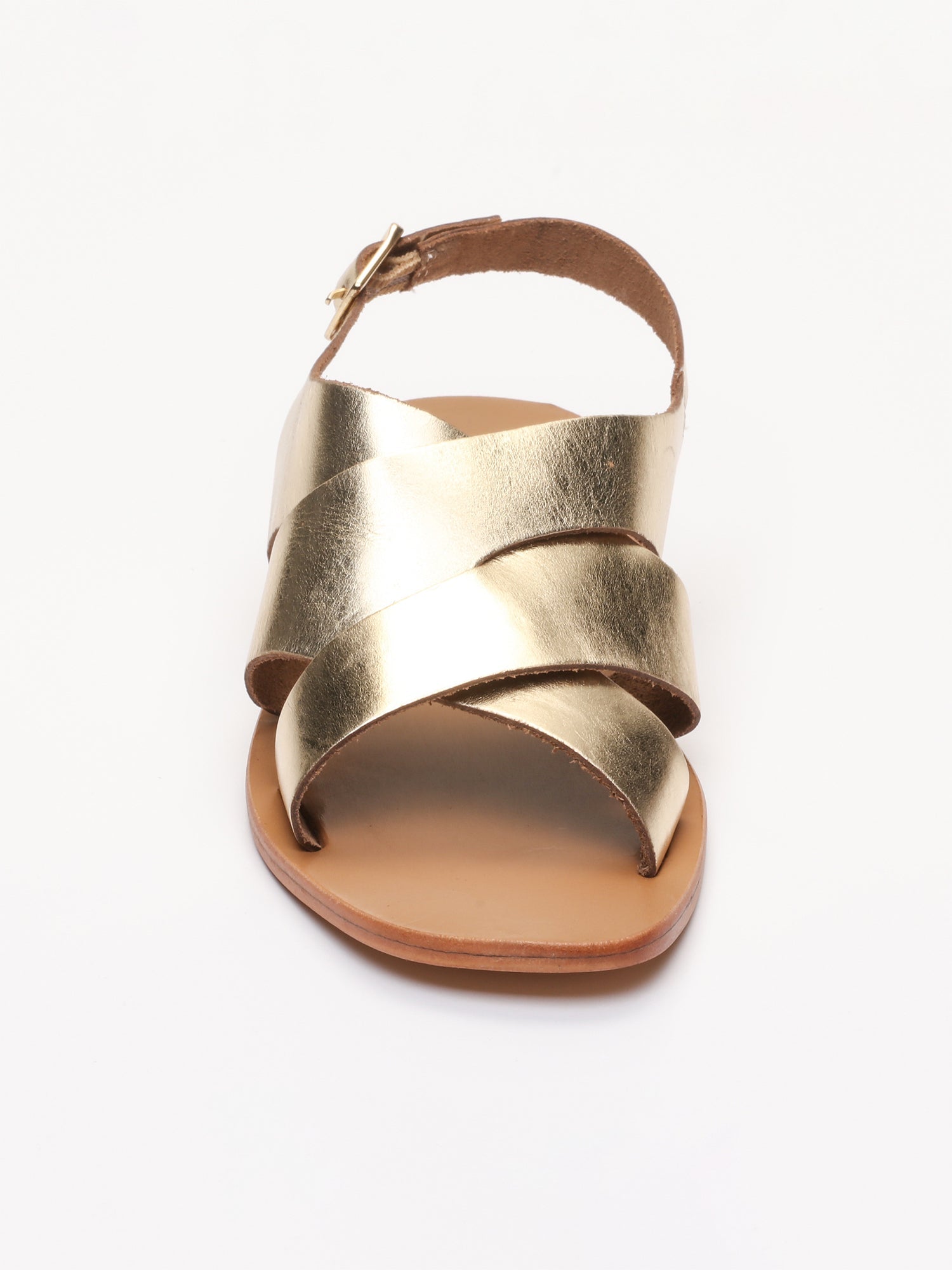 TAYLOR sandales en cuir or foncé