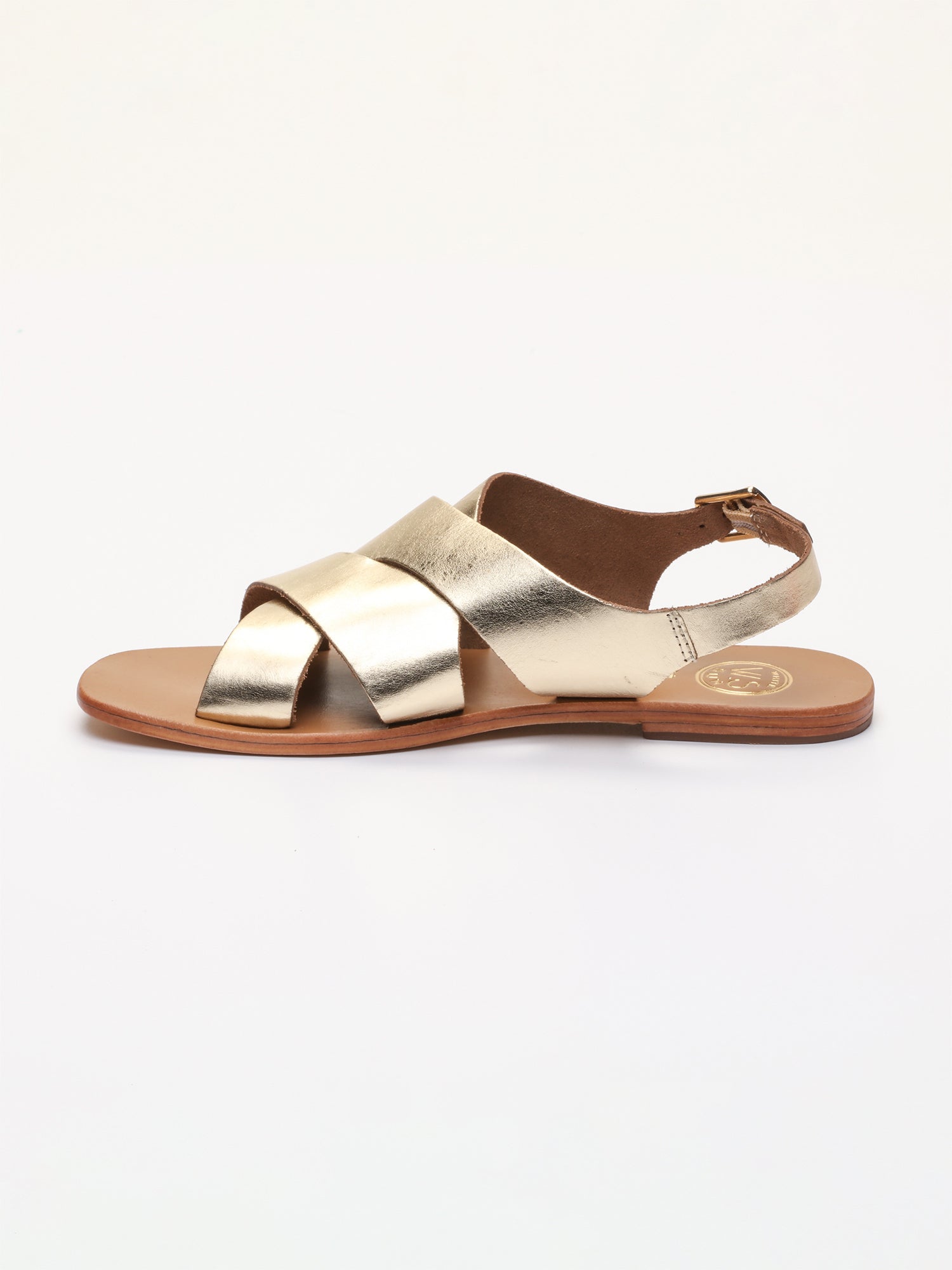 TAYLOR sandales en cuir or foncé