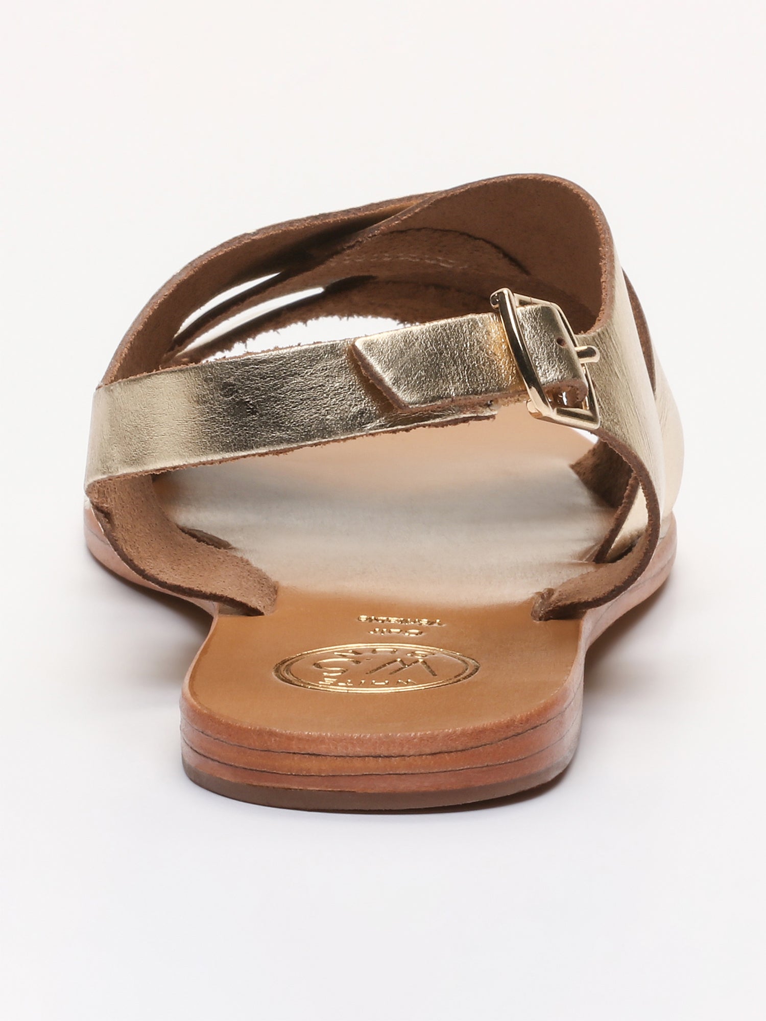 TAYLOR sandales en cuir or foncé