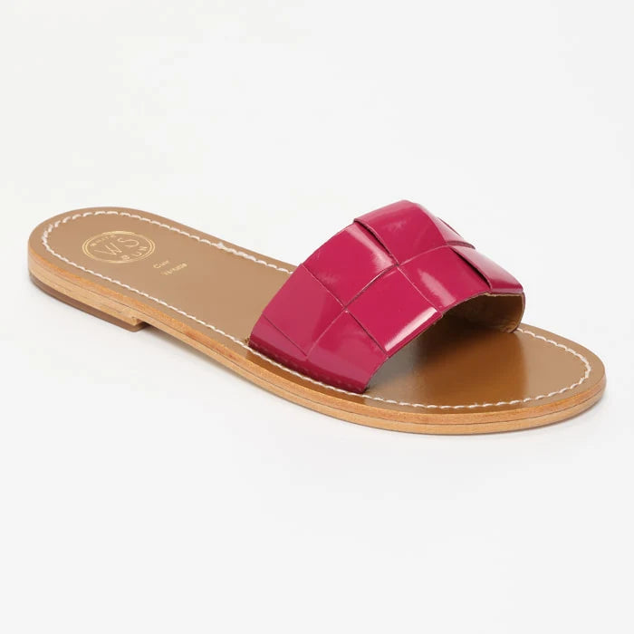TUCANO mules en cuir tulip verni