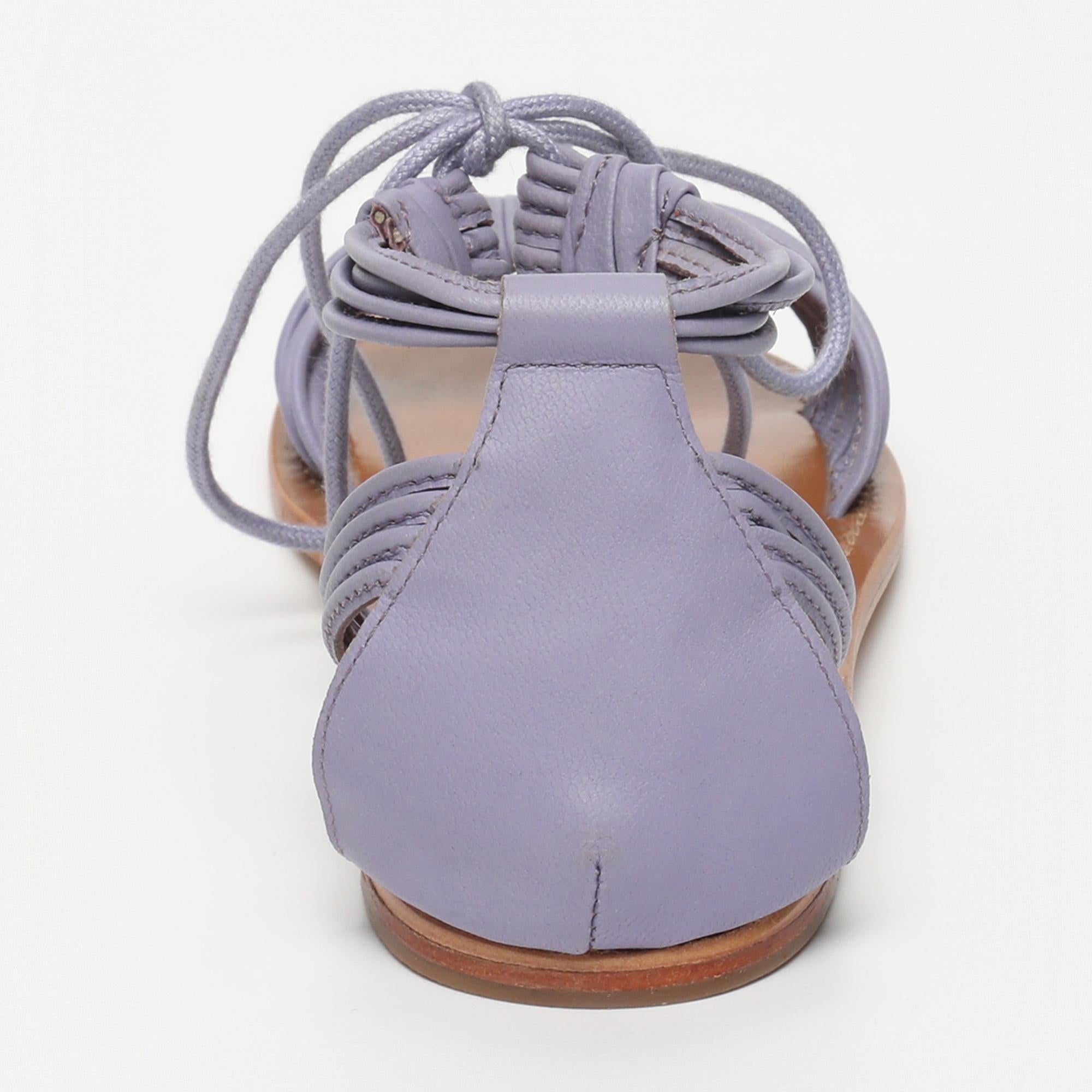 AITU sandales en cuir lavande