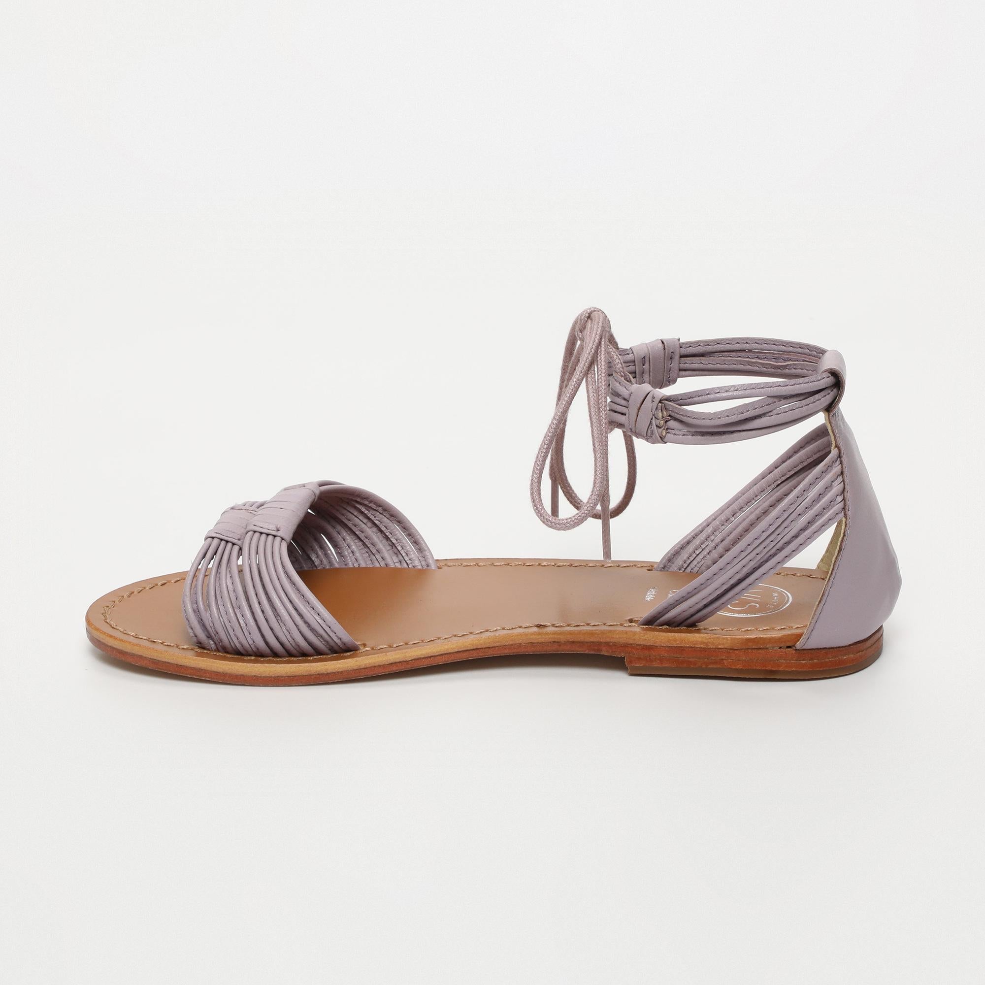 AITU sandales en cuir lilas