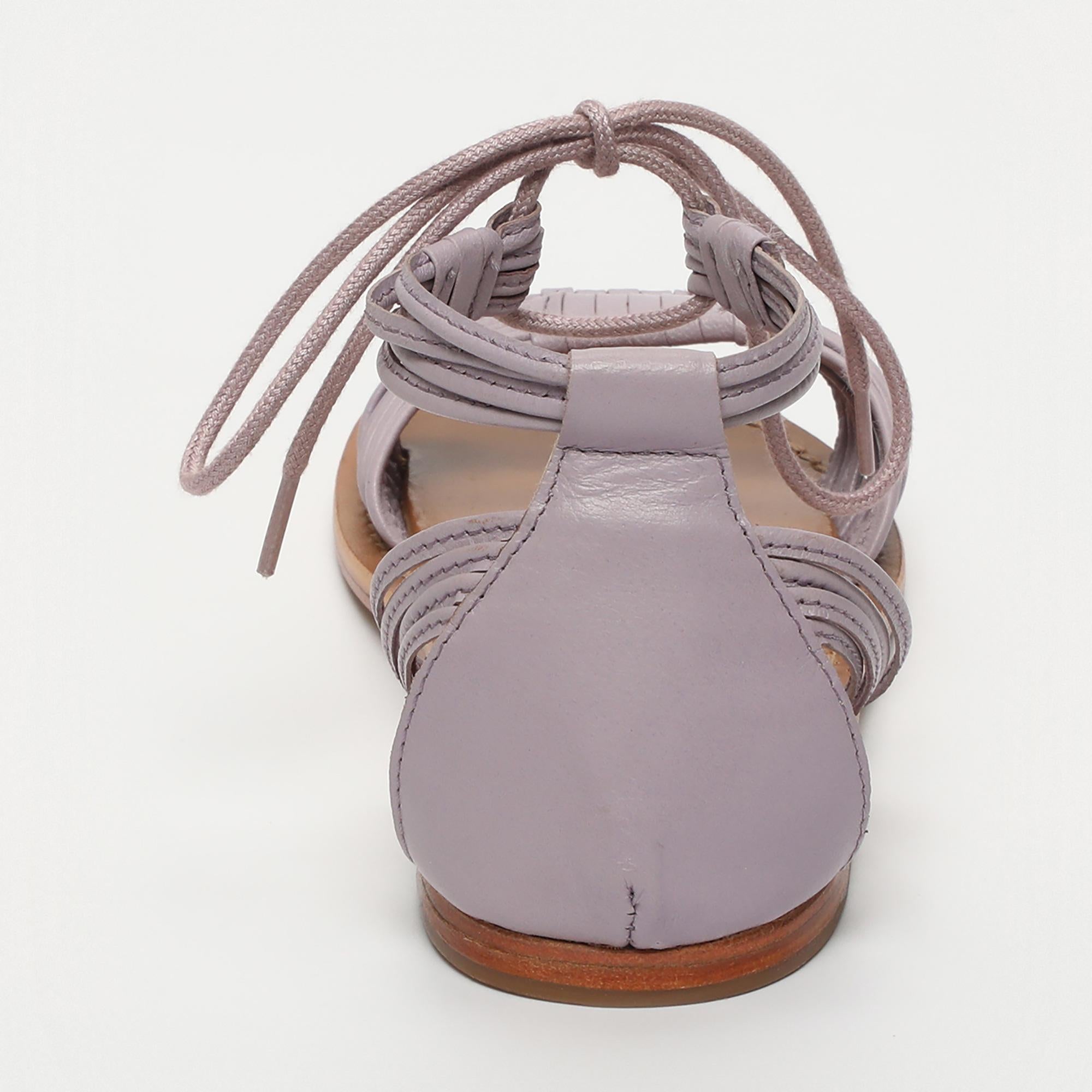 AITU sandales en cuir lilas