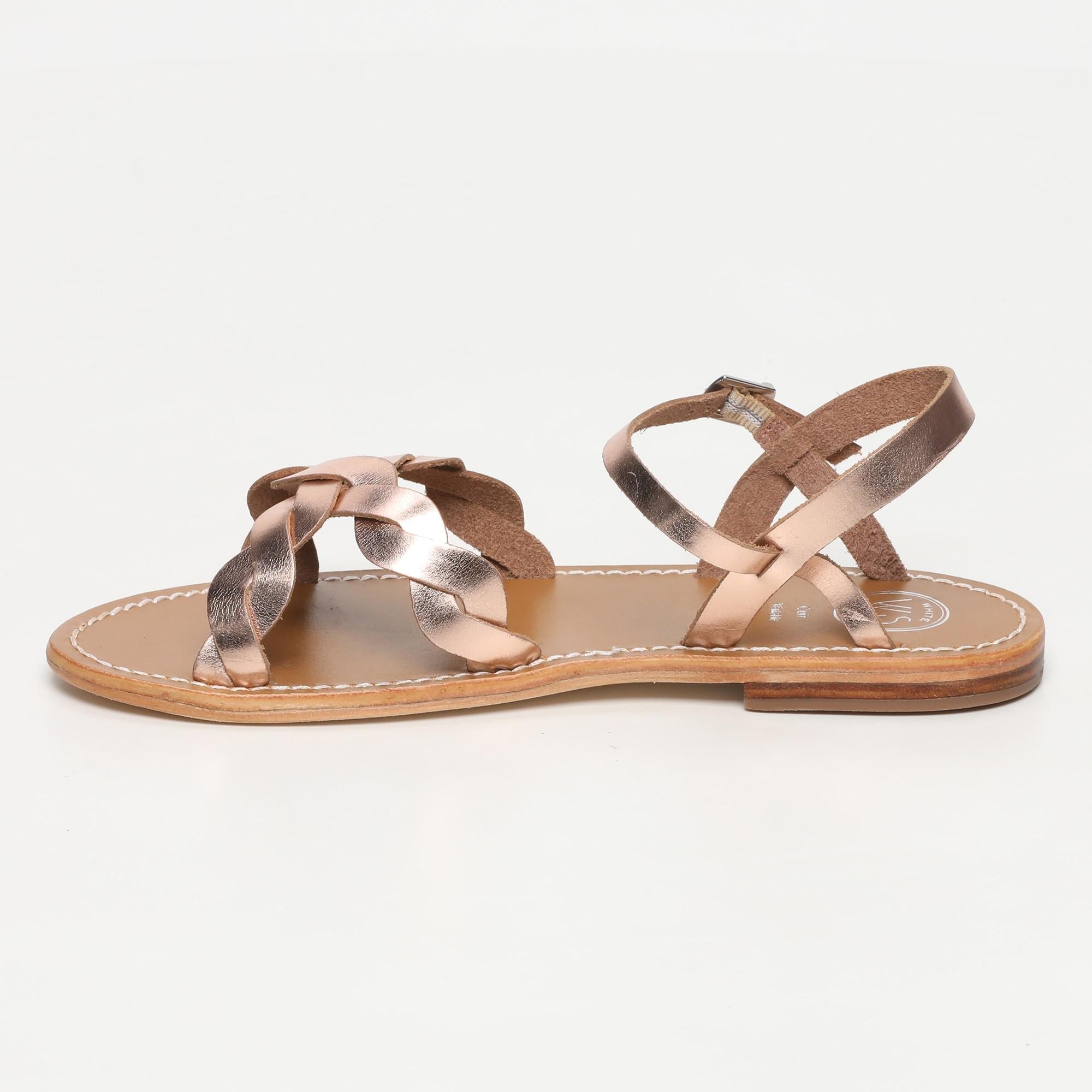 ALAJAR sandales en cuir or rose