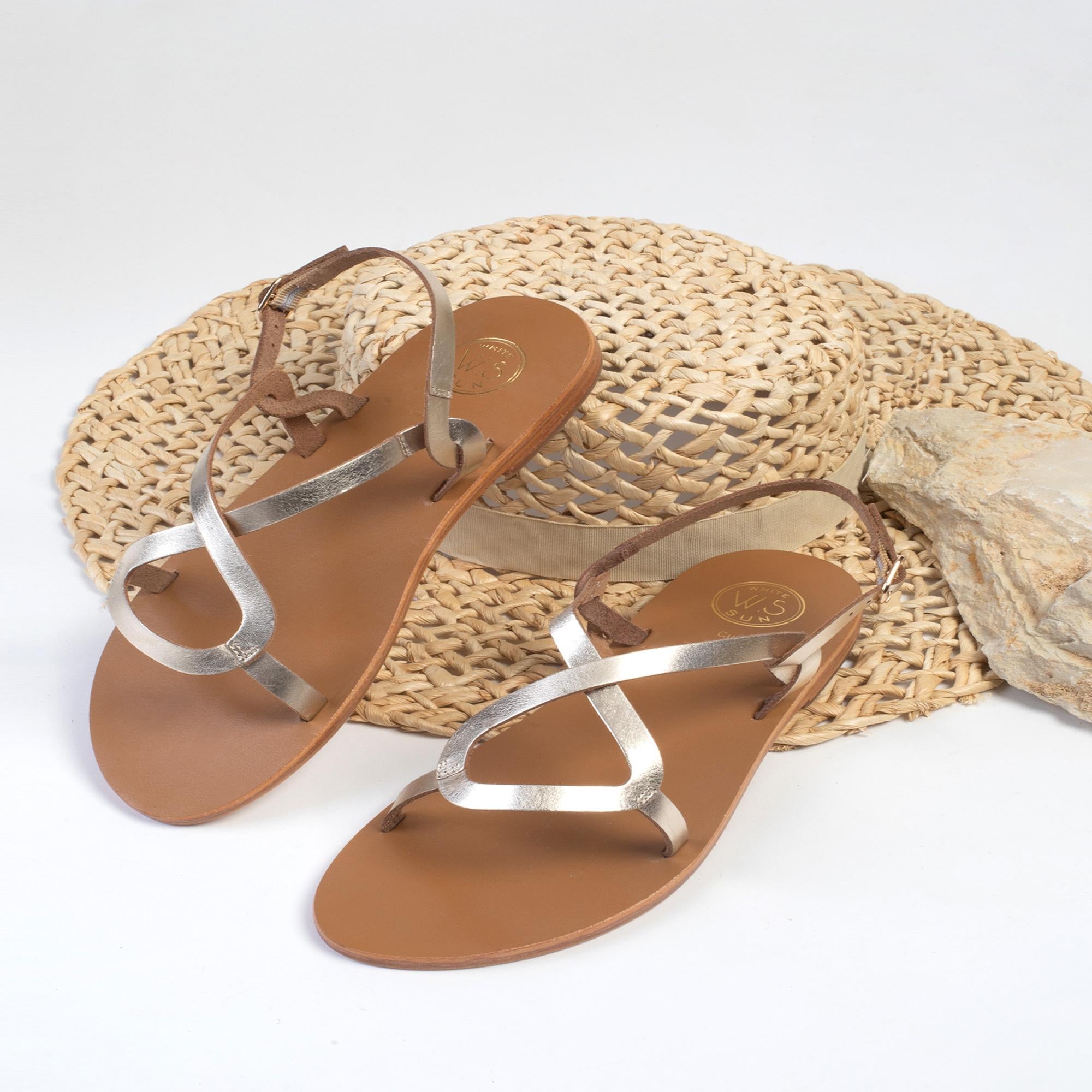 ALCOBA sandales en cuir or