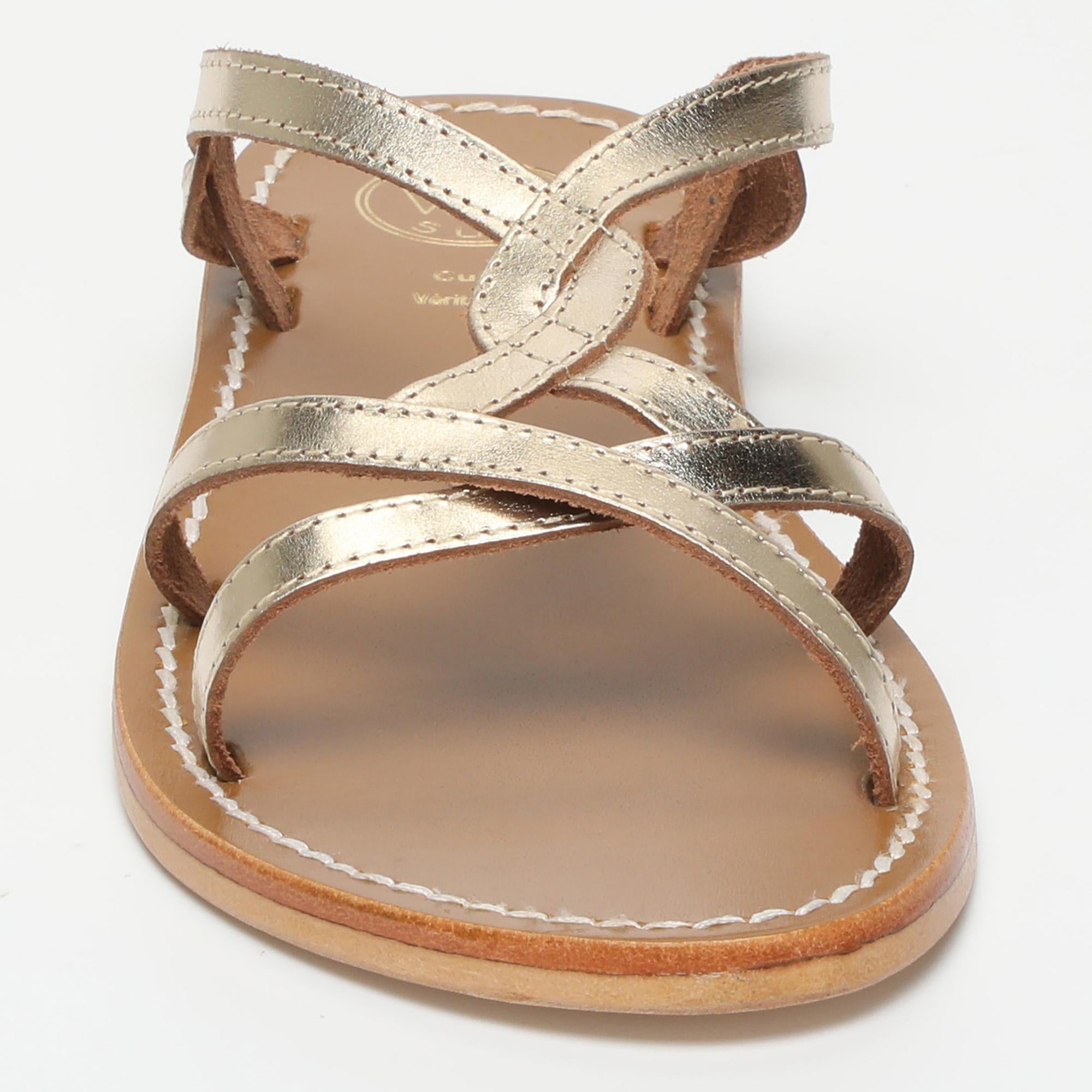 ALERIA mules en cuir or