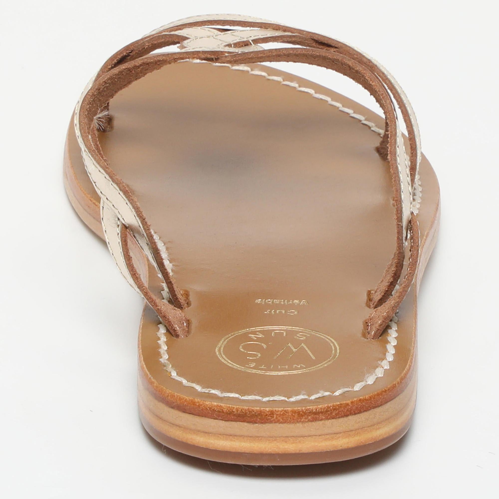 ALERIA mules en cuir or