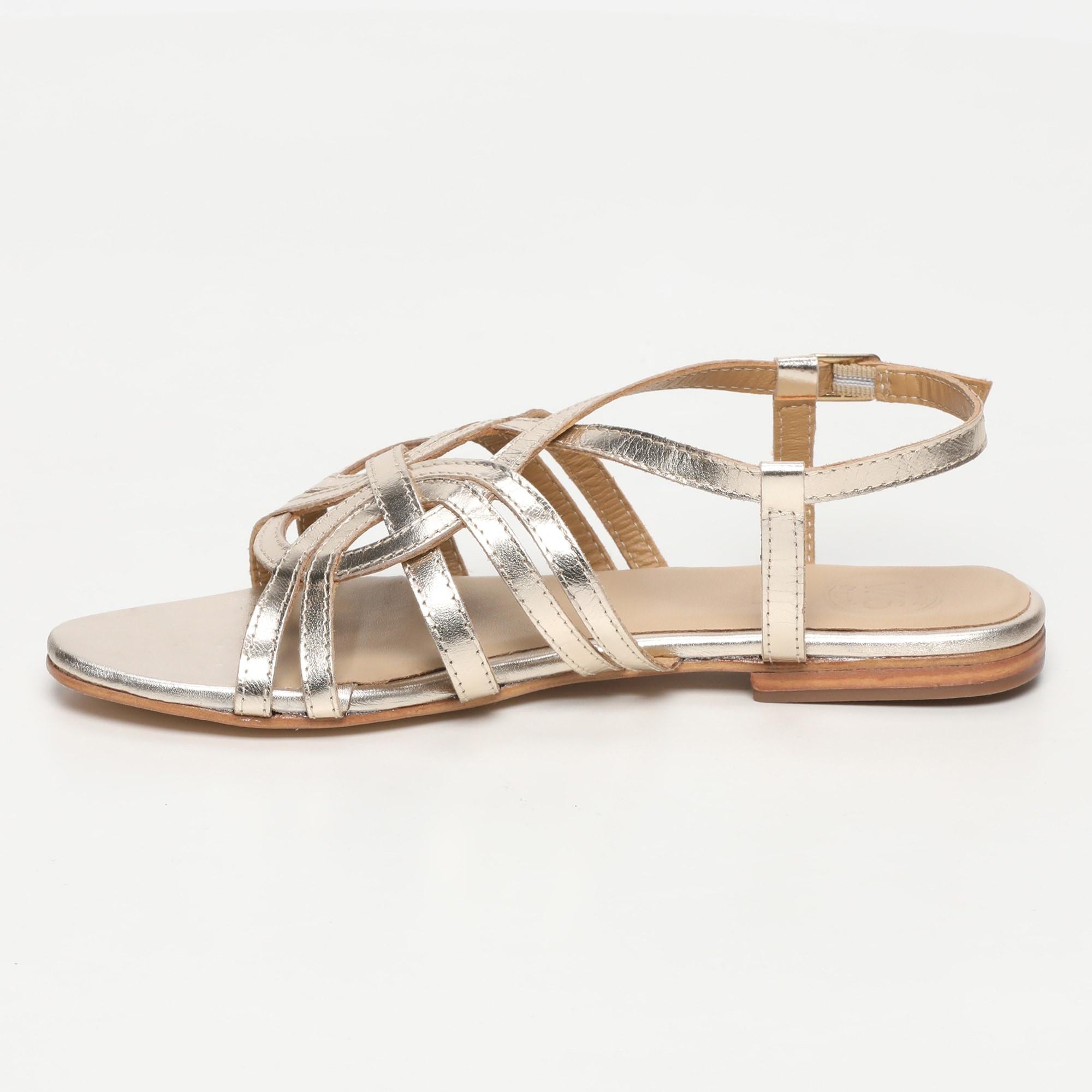 AROCHE sandales fantaisie en cuir or