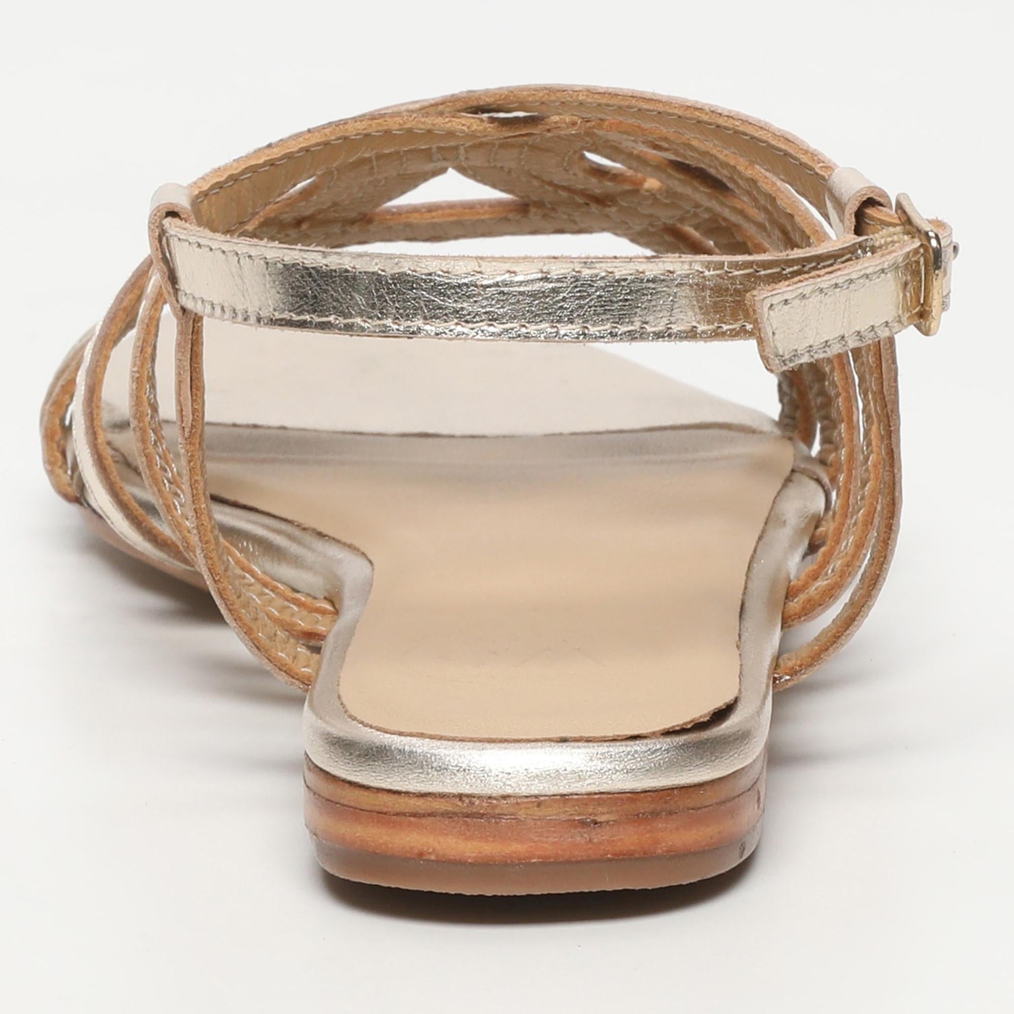 AROCHE sandales fantaisie en cuir or
