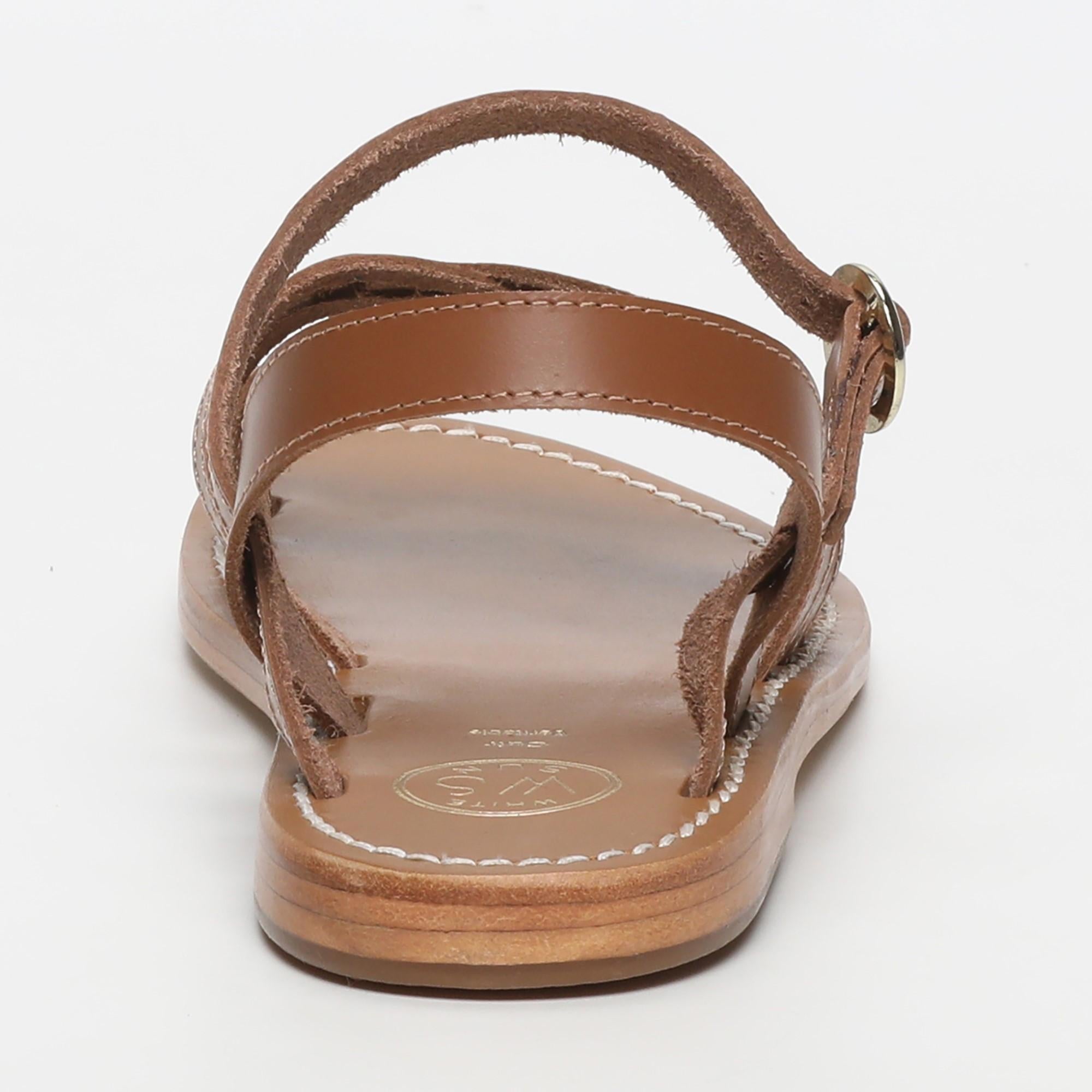 BARSHA sandales en cuir camel