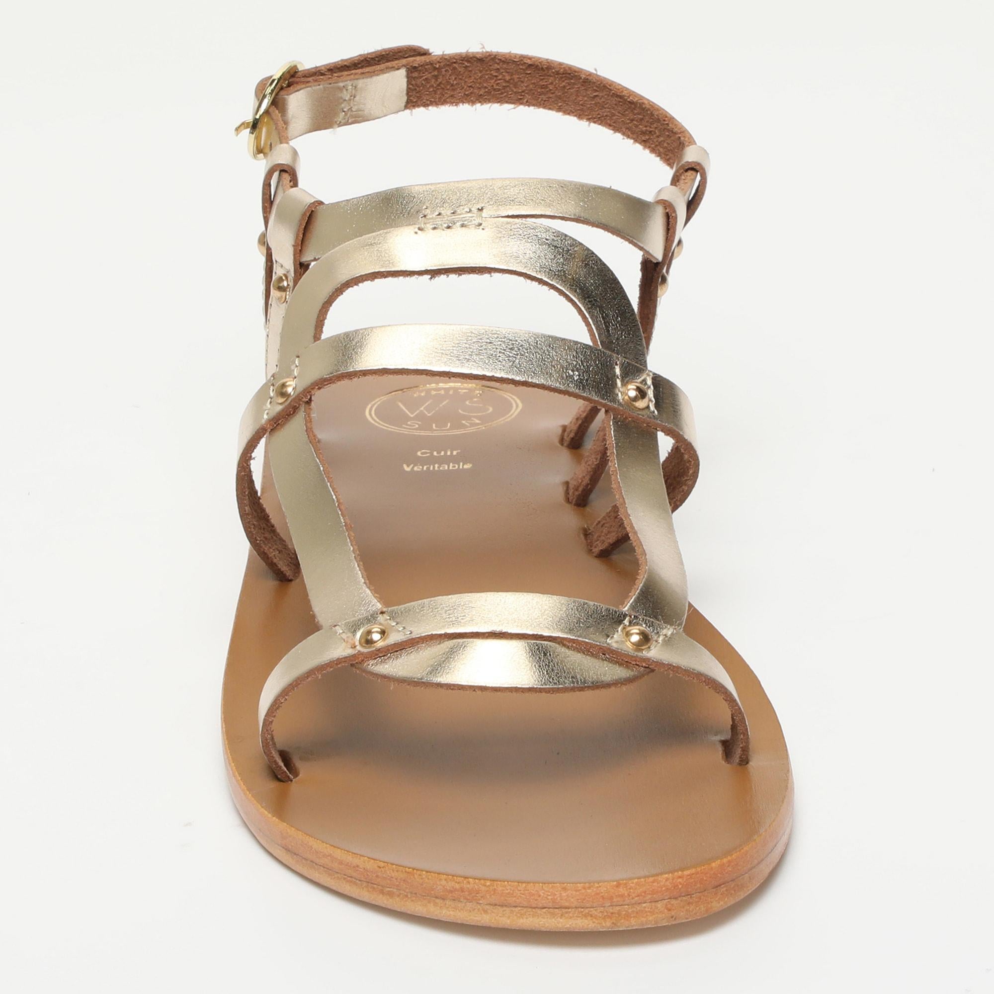 BASTIA sandales en cuir or