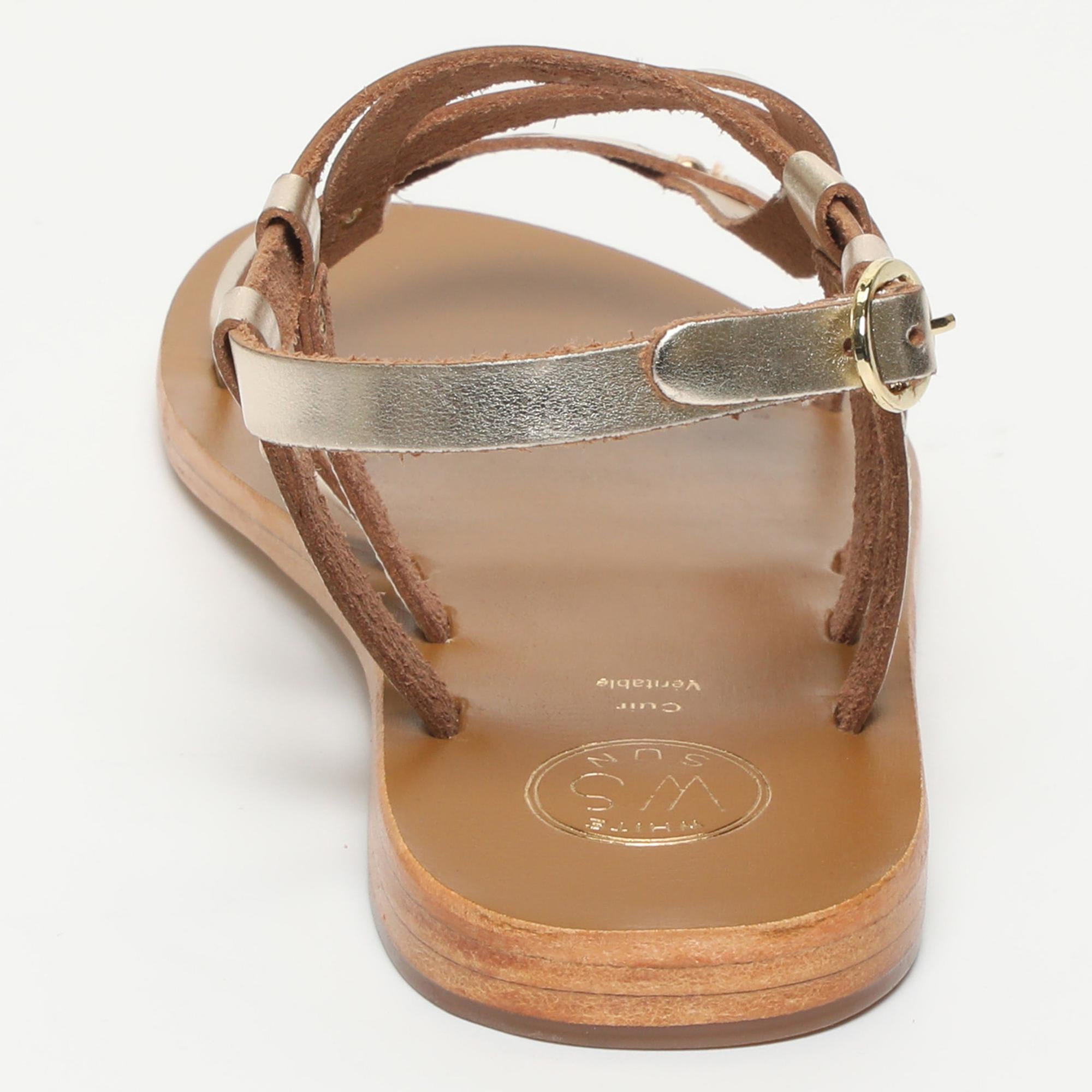 BASTIA sandales en cuir or