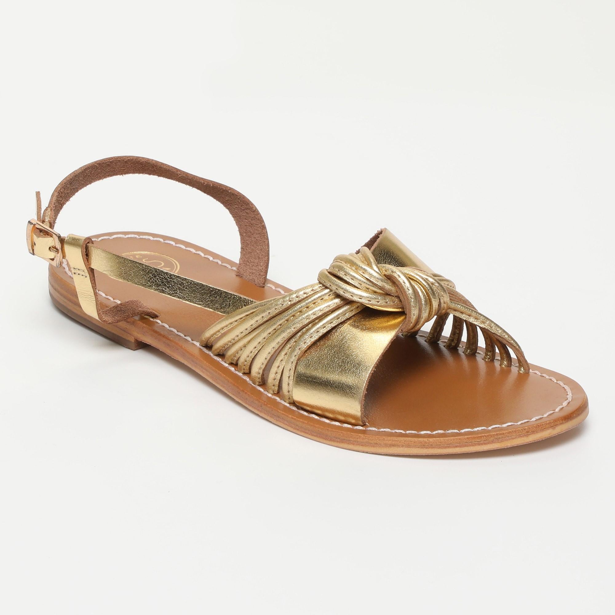 BEAS sandales fantaisie en cuir or foncé