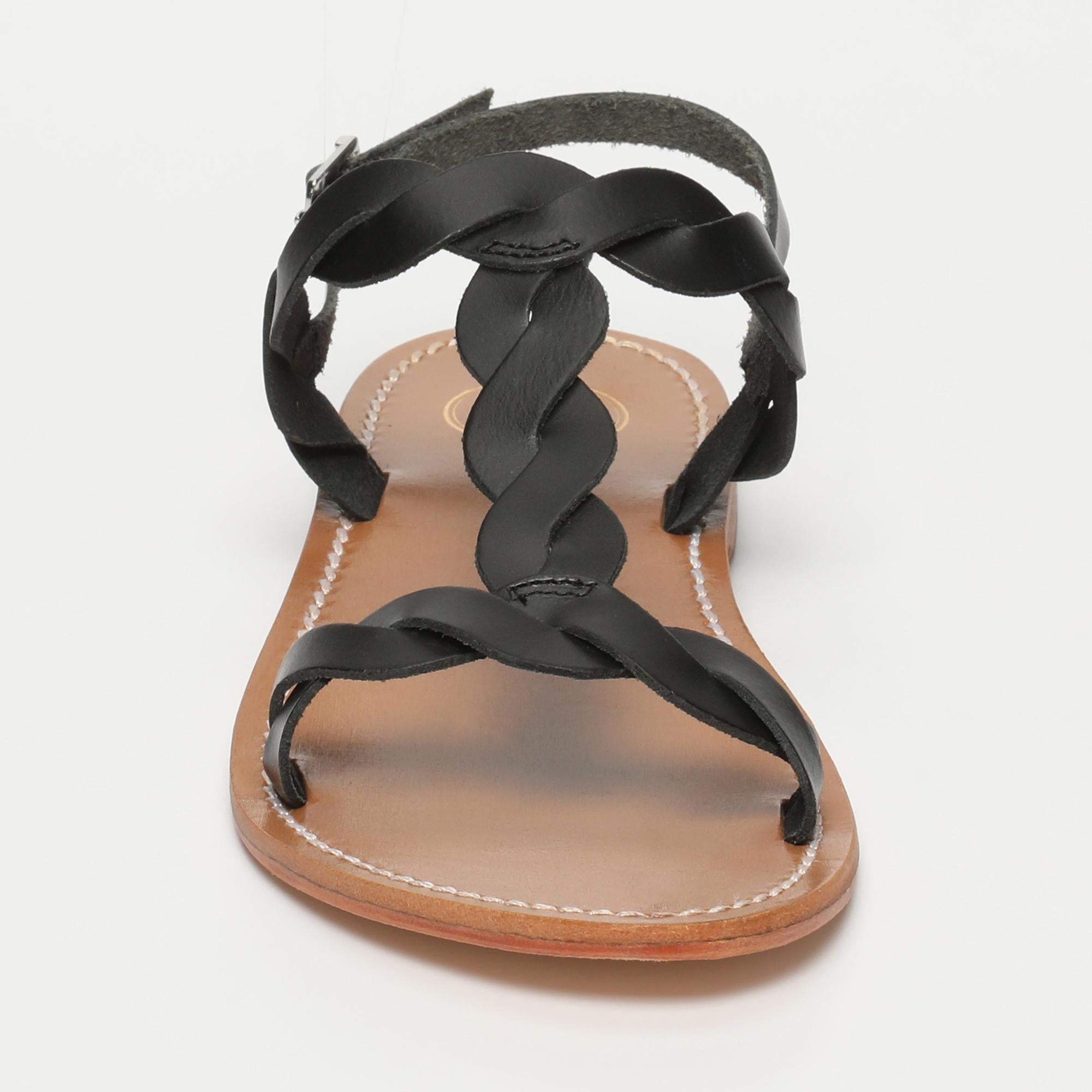 BURKE sandales en cuir noir