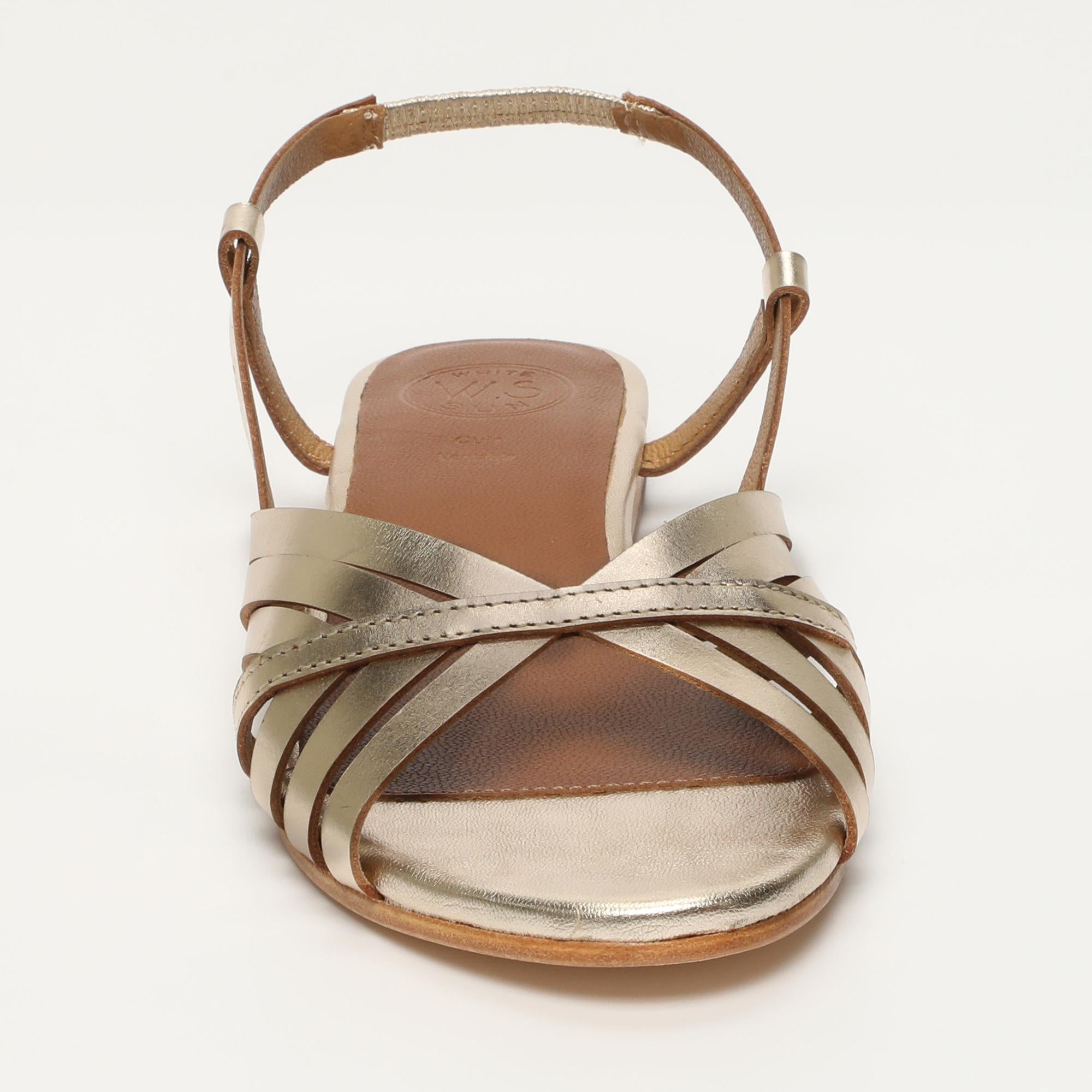 BABITHA sandales en cuir or