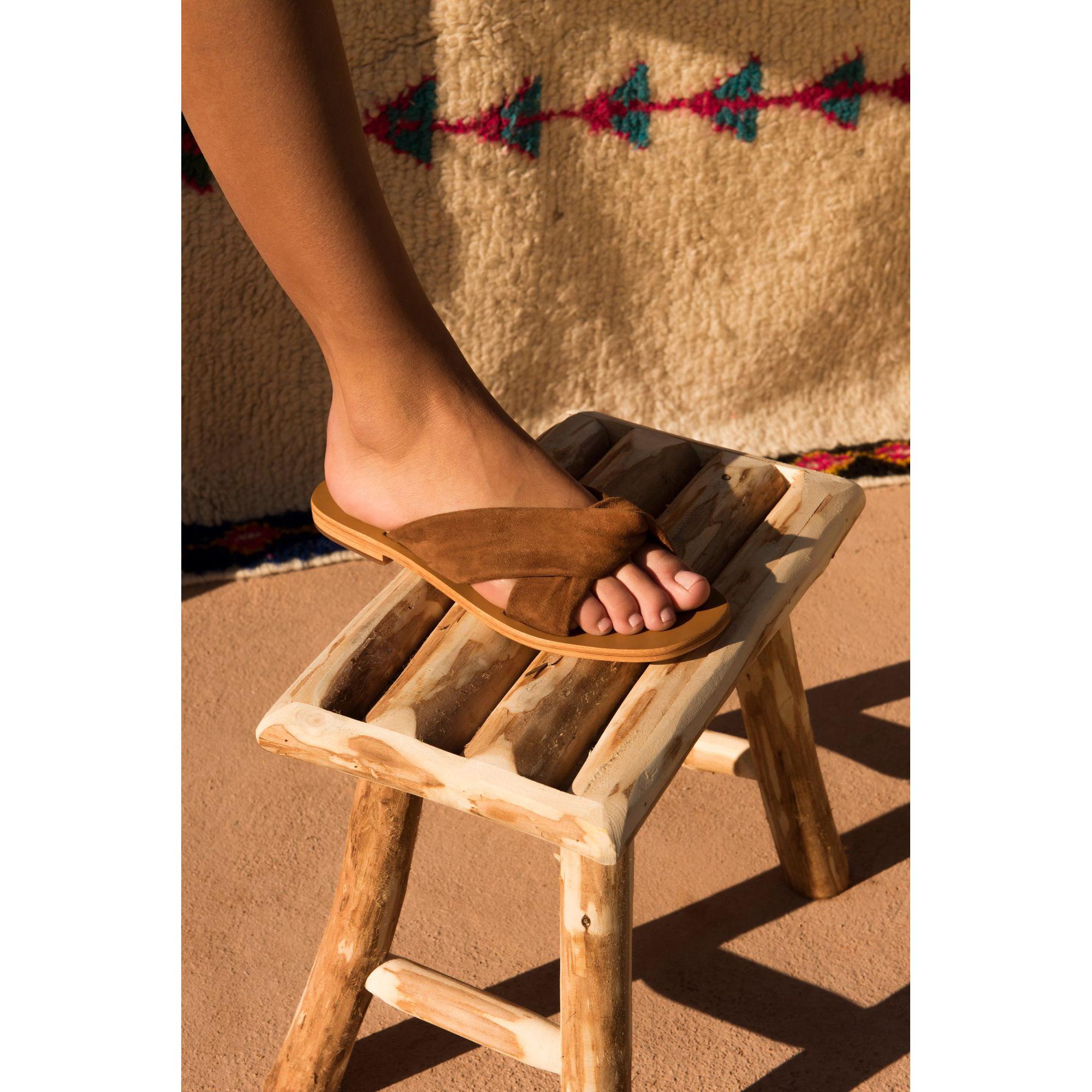BANSARI mules en cuir camel
