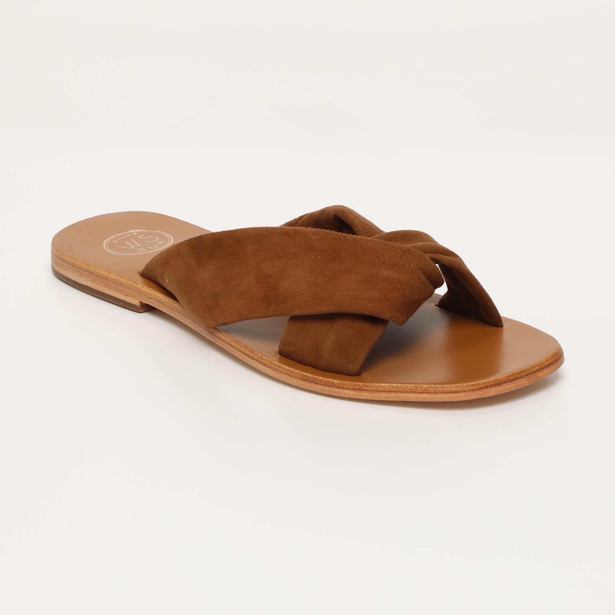 BANSARI mules en cuir camel