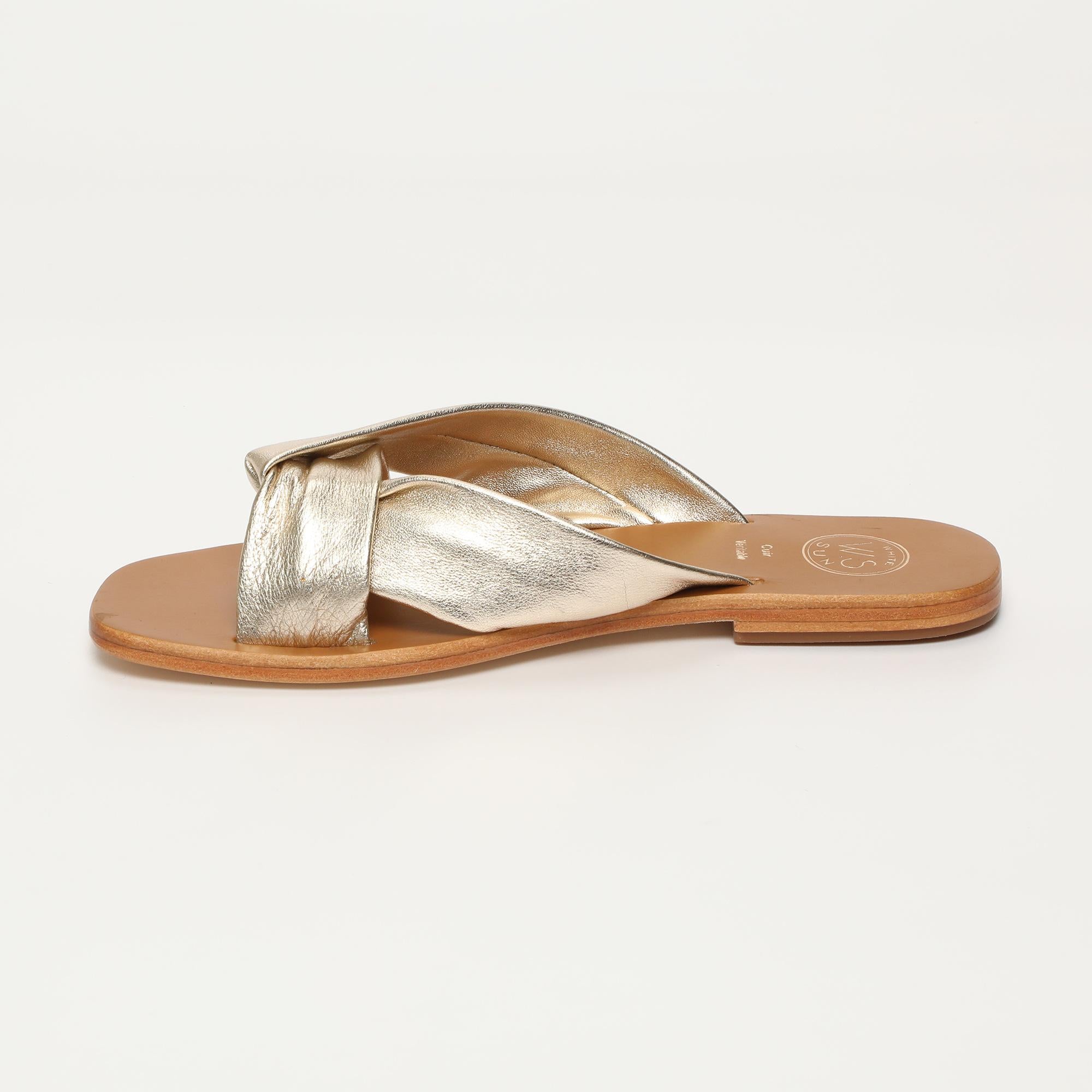 BANSARI mules en cuir platine