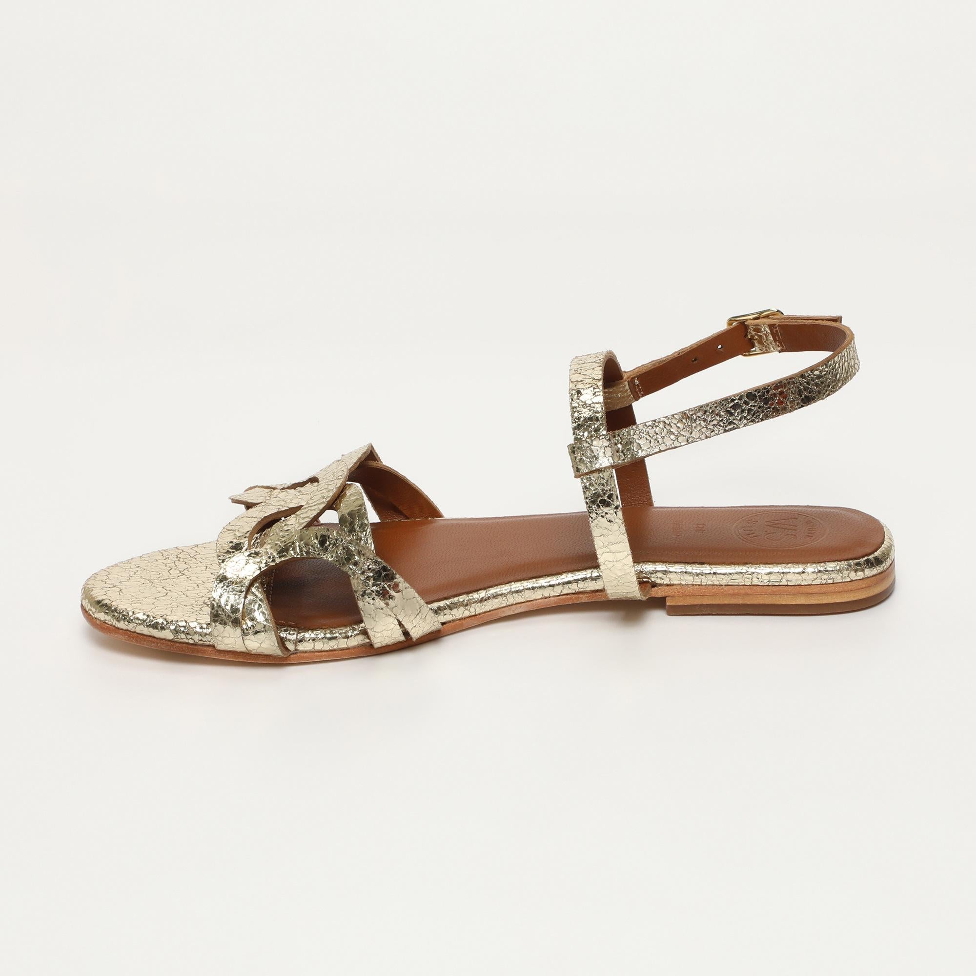 BARNALI sandales en cuir or