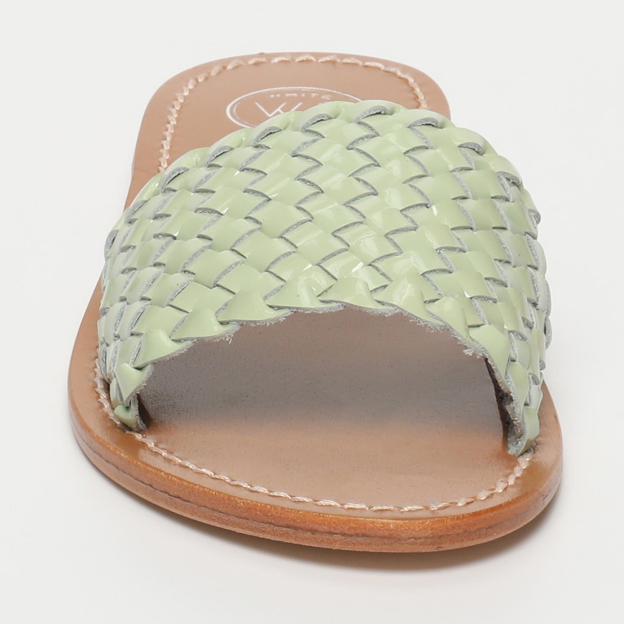 CANDIDA mules tresse en cuir menthe