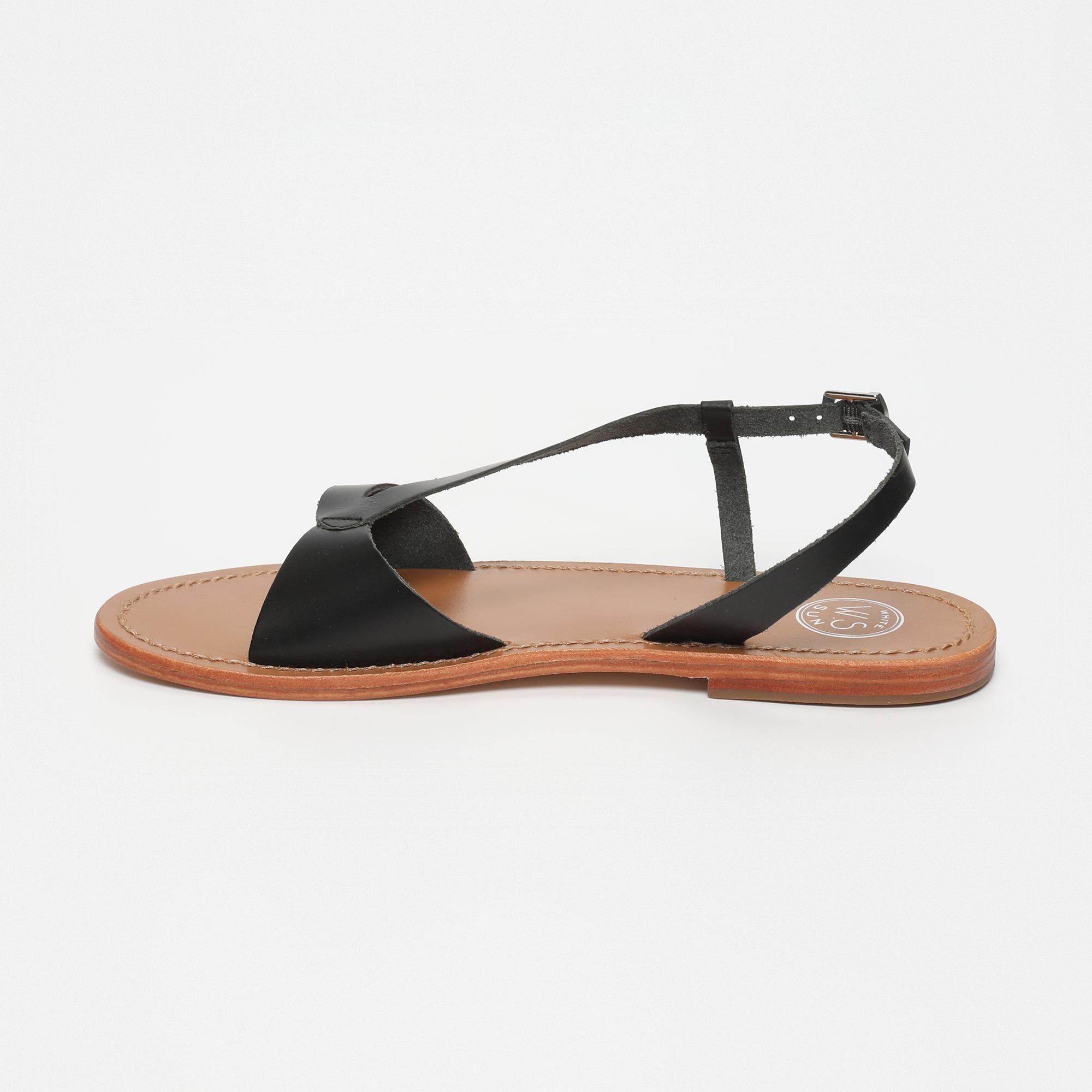CLAIRVISTONE sandales en cuir noir