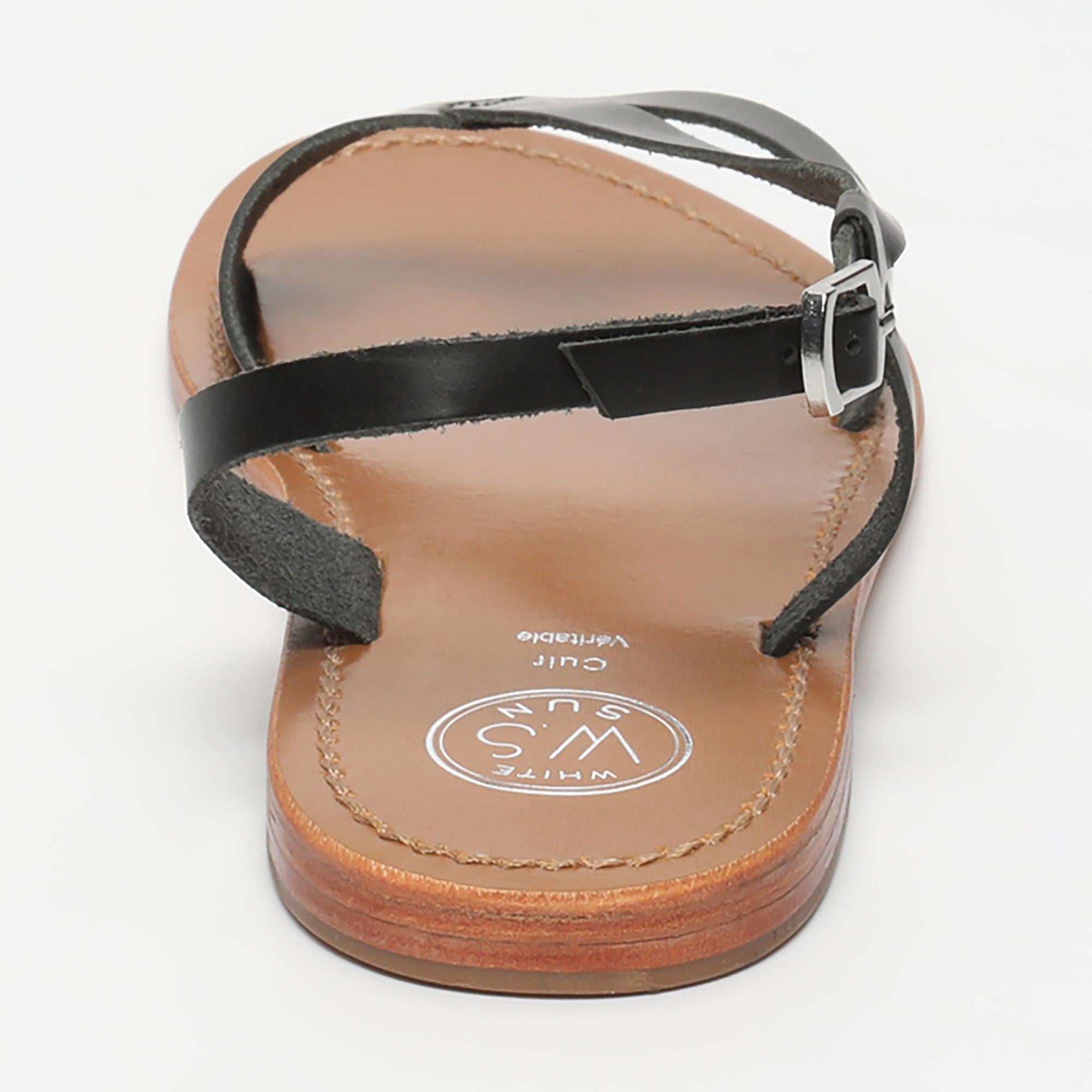 CLAIRVISTONE sandales en cuir noir
