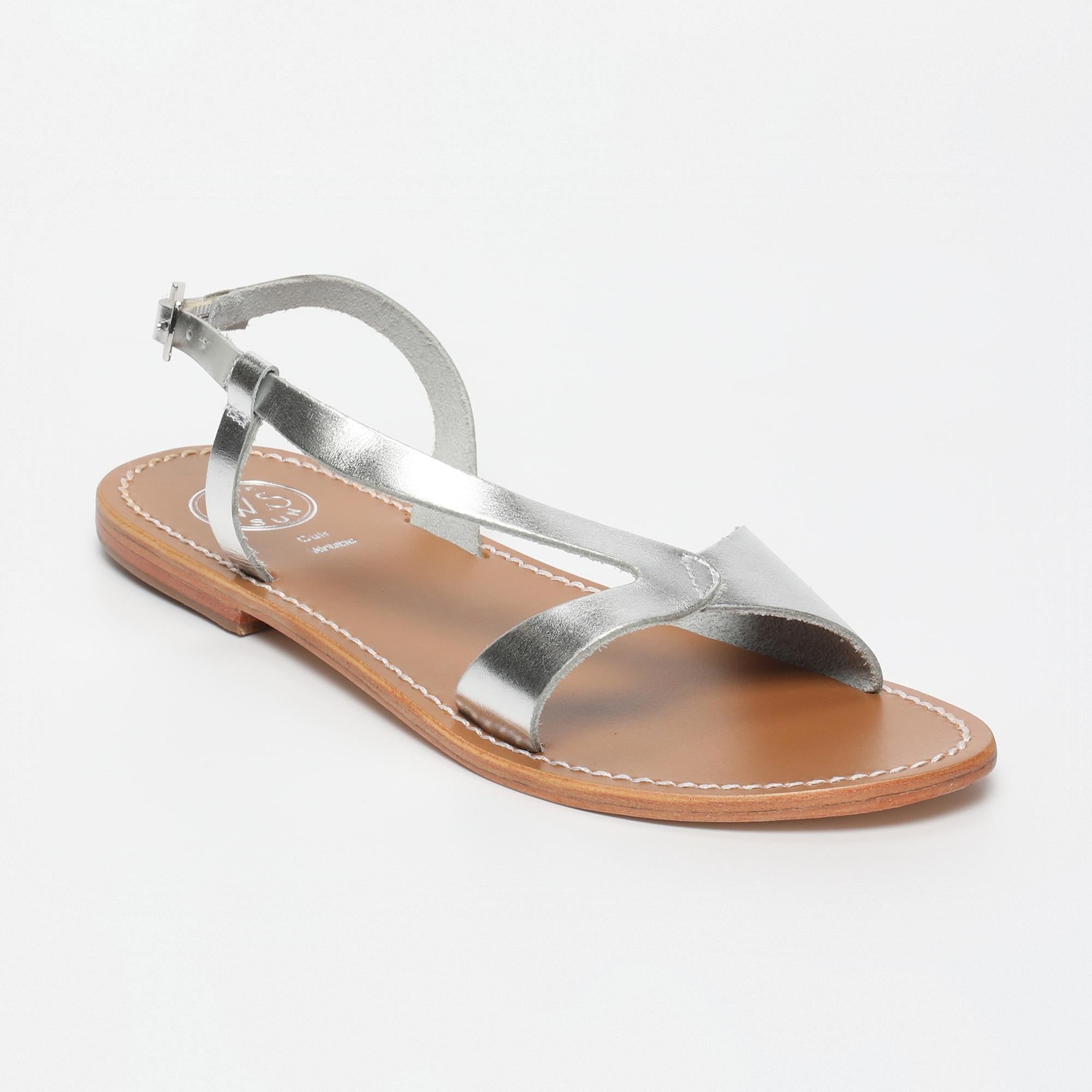 CLAIRVISTONE sandales en cuir argent