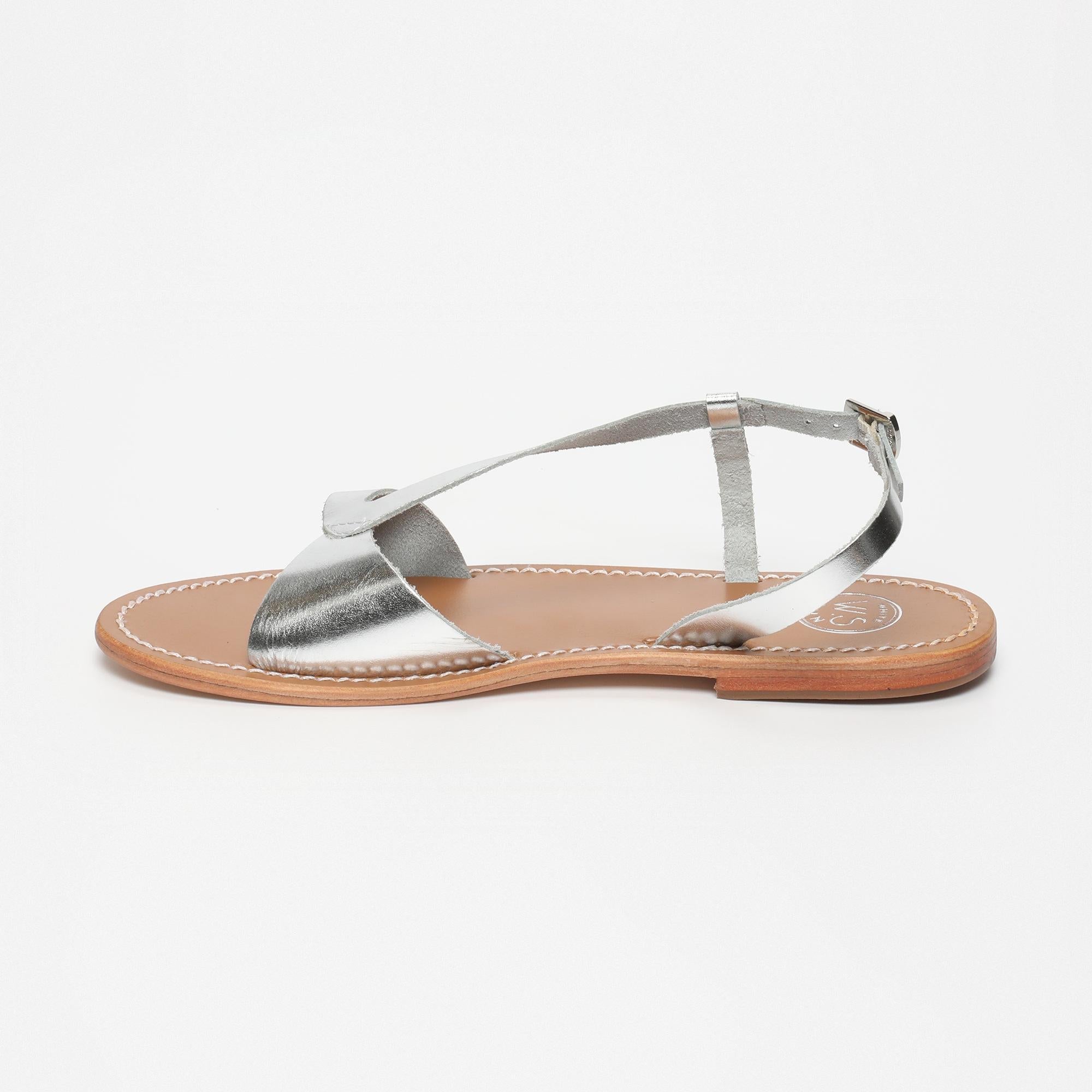CLAIRVISTONE sandales en cuir argent