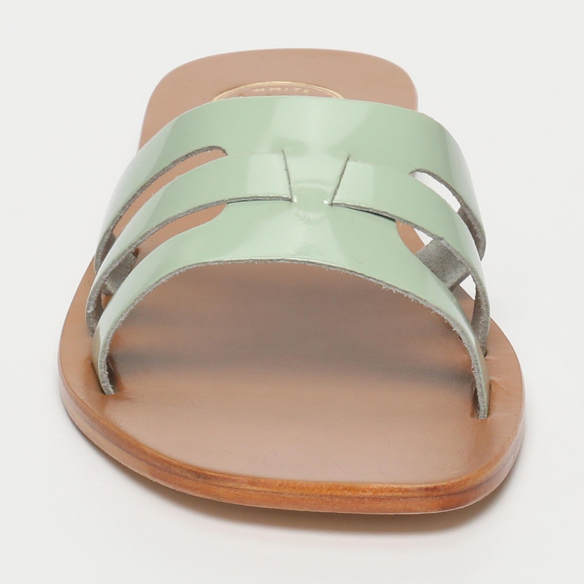 CLODIMIR sandales en cuir menthe