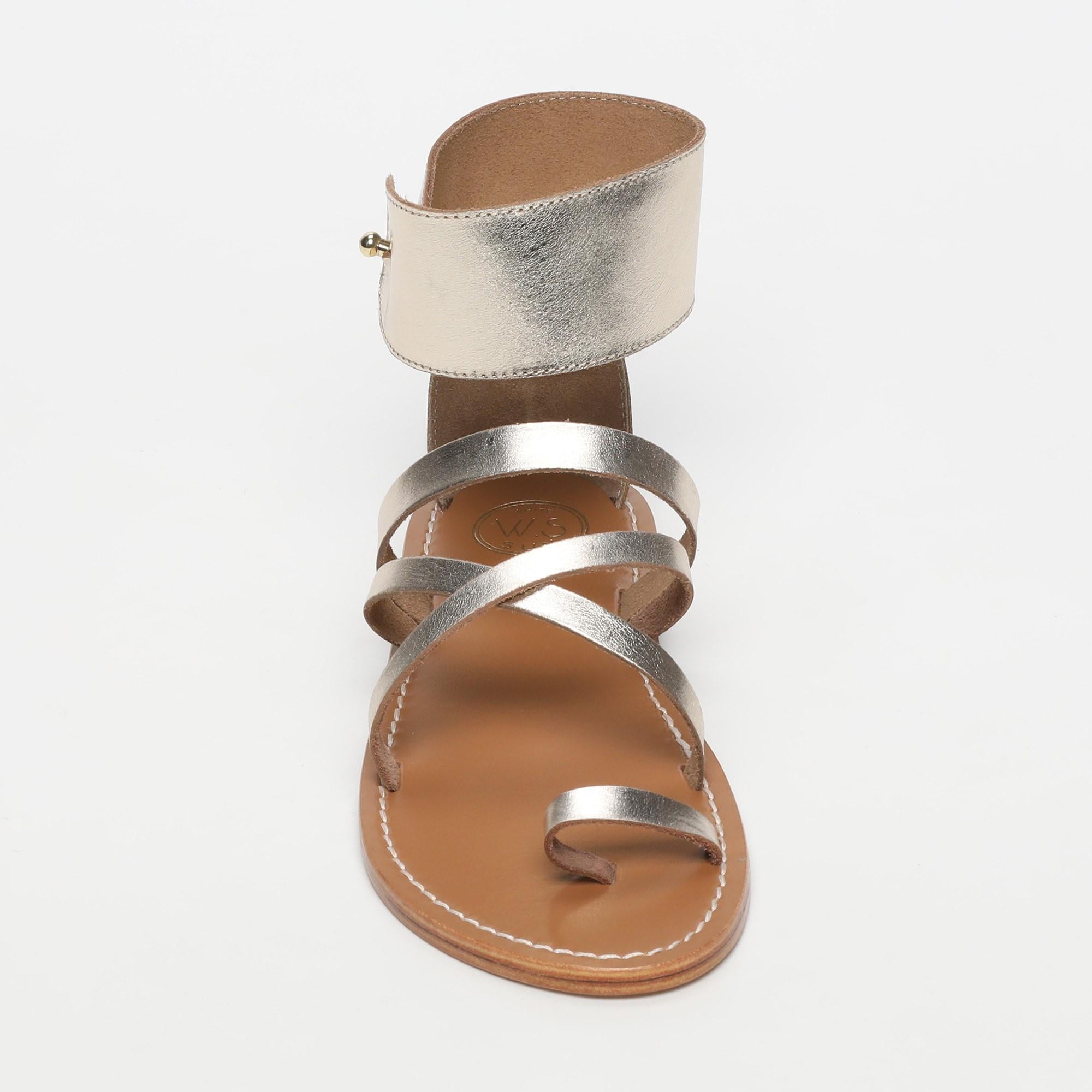 DARIKA sandales bracelet de cheville en cuir or