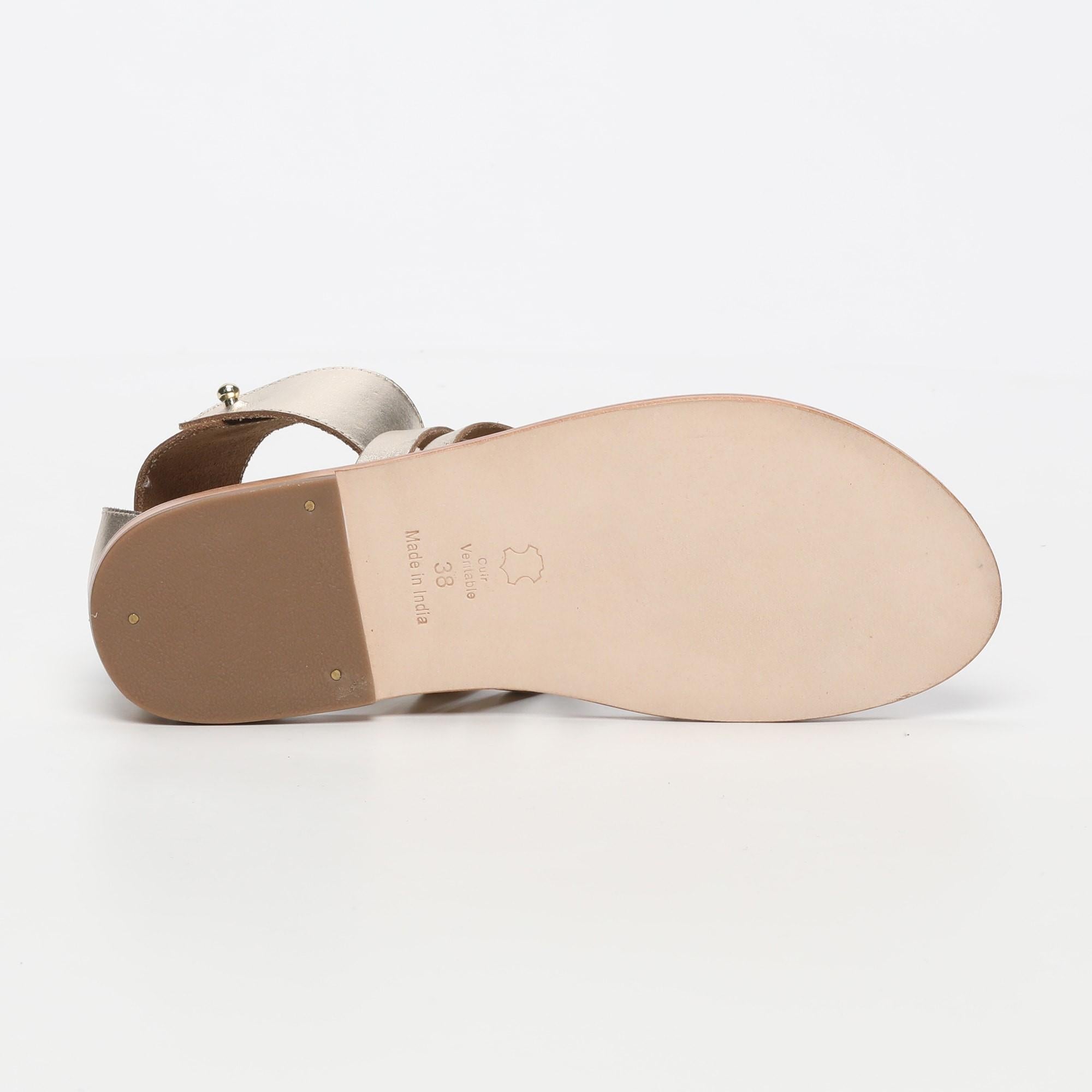 DARIKA sandales bracelet de cheville en cuir or